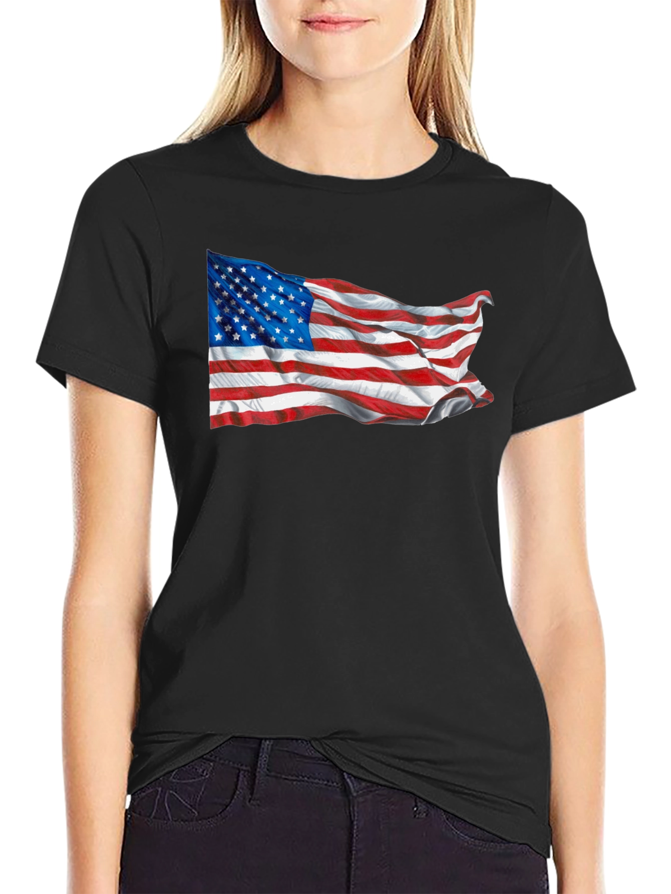 American Flag Graphic Tee