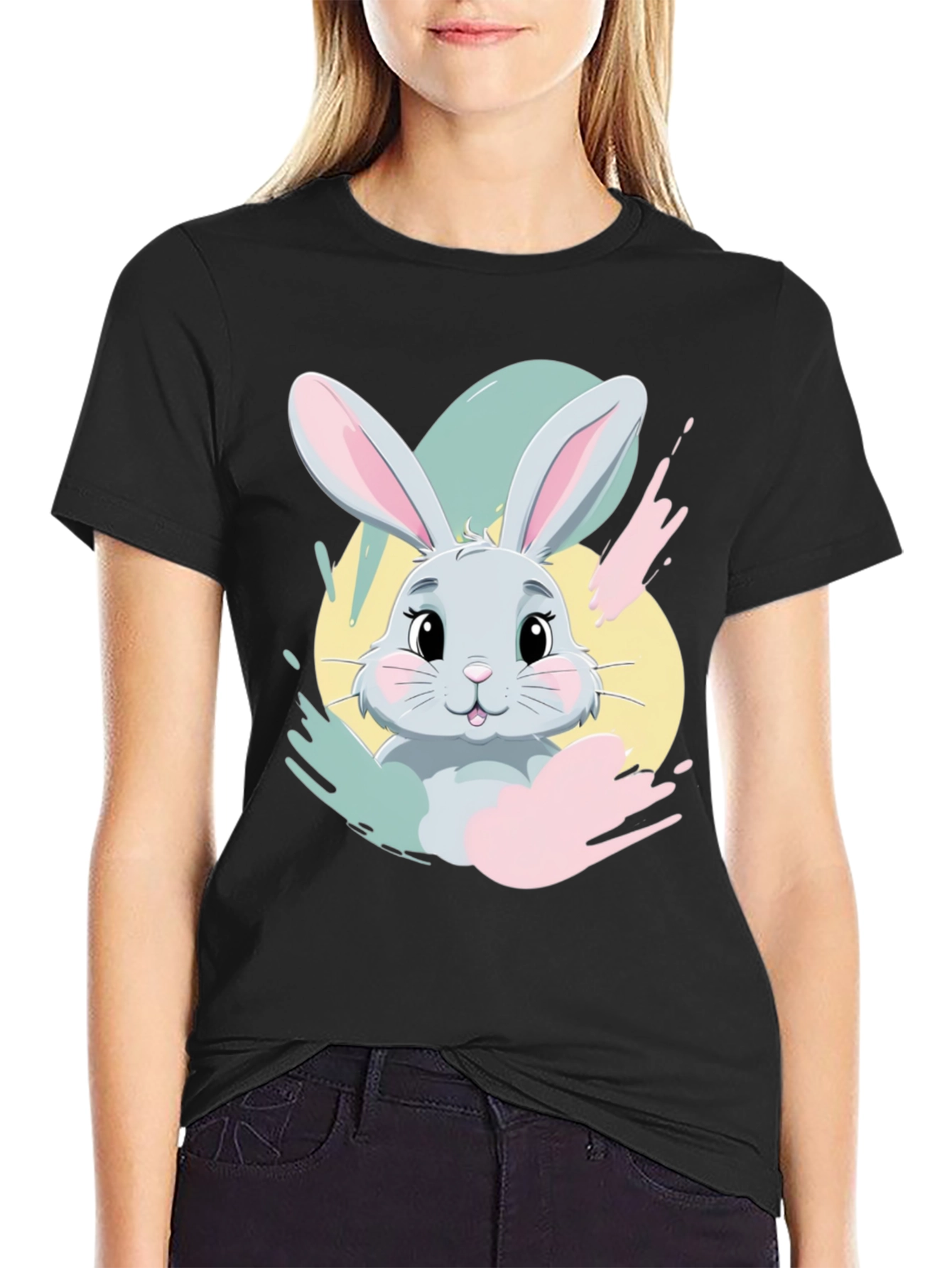 Cute Bunny Graphic Tee - Easter Ready!