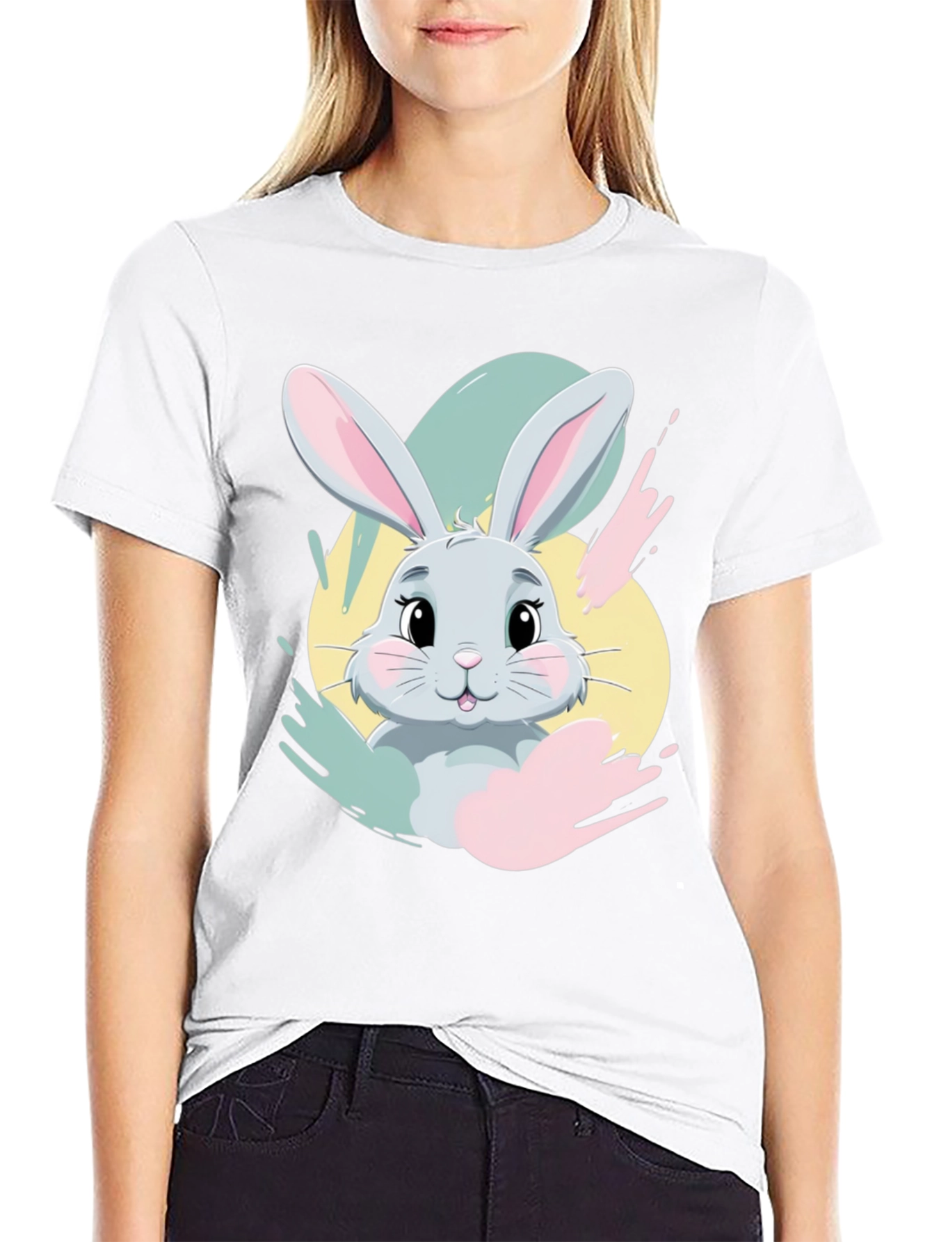 Cute Bunny Graphic Tee - Easter Ready!