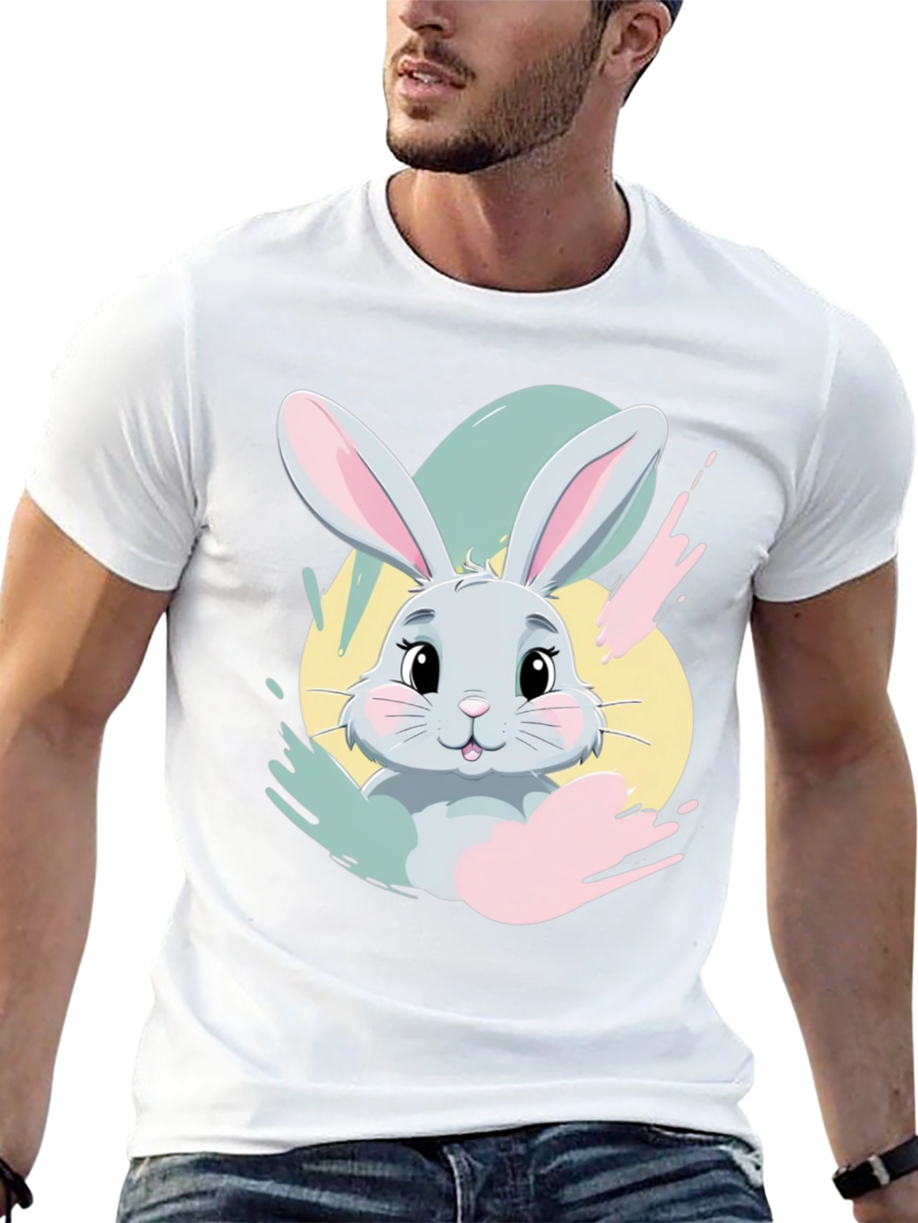 Cute Bunny Graphic Tee - Easter Ready!