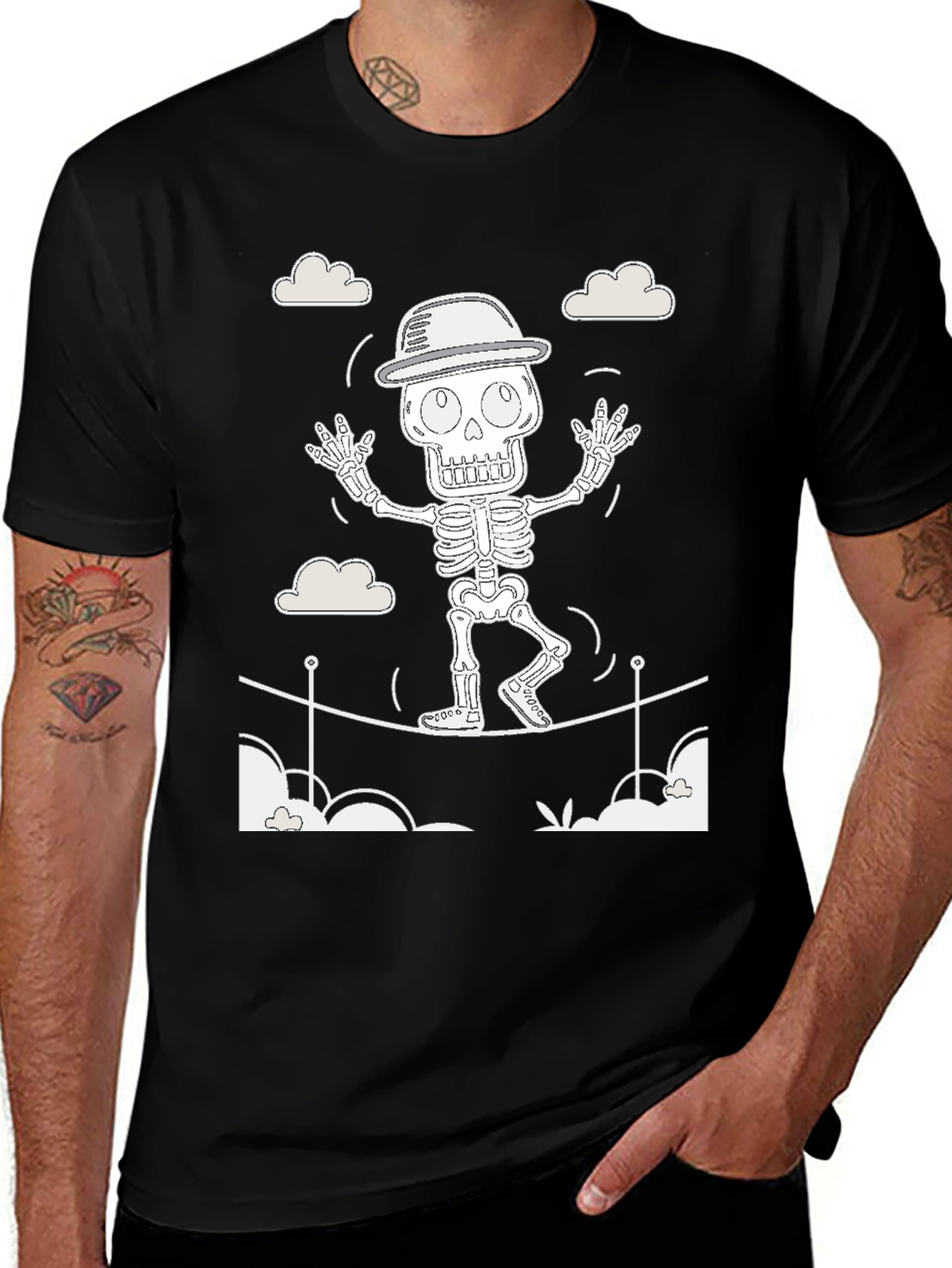 Skeleton Tightrope Walker T-Shirt