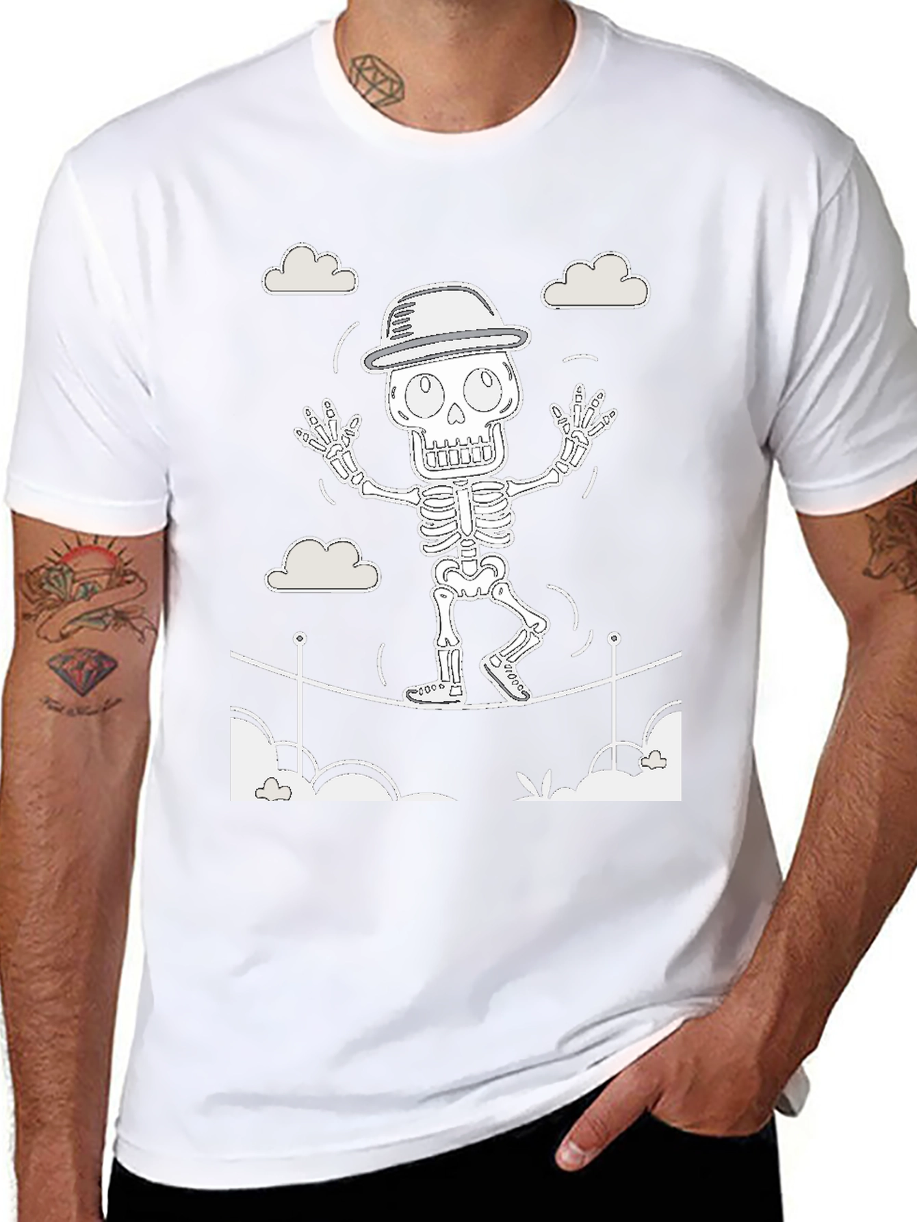 Skeleton Tightrope Walker T-Shirt