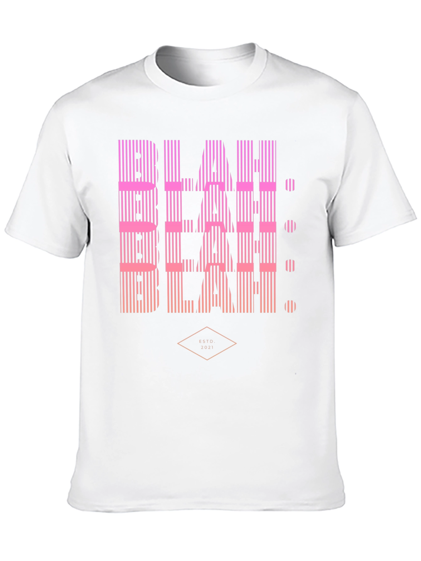 Blah Striped Graphic T-Shirt