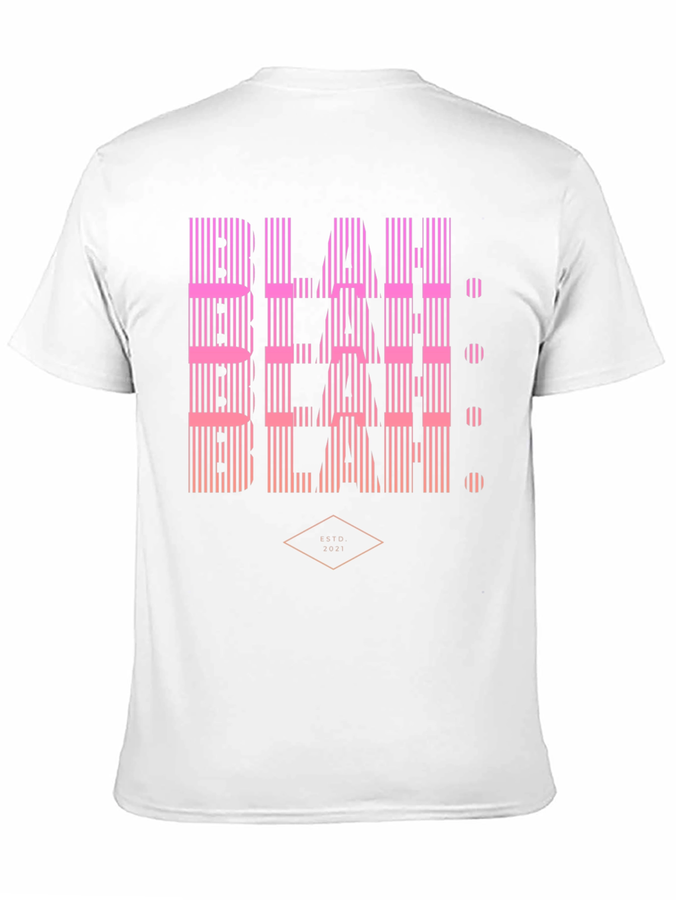 Blah Striped Graphic T-Shirt