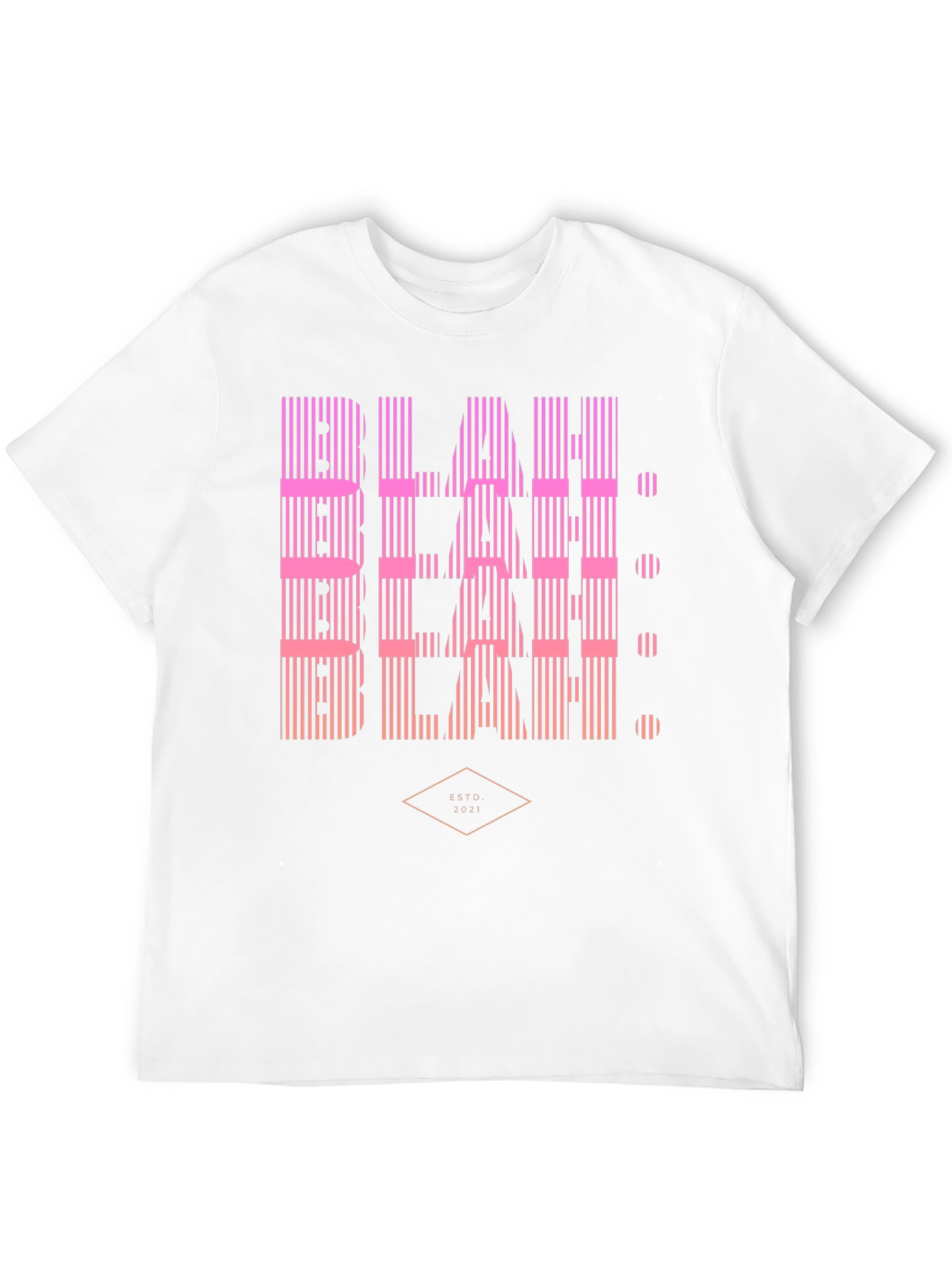 Blah Striped Graphic T-Shirt