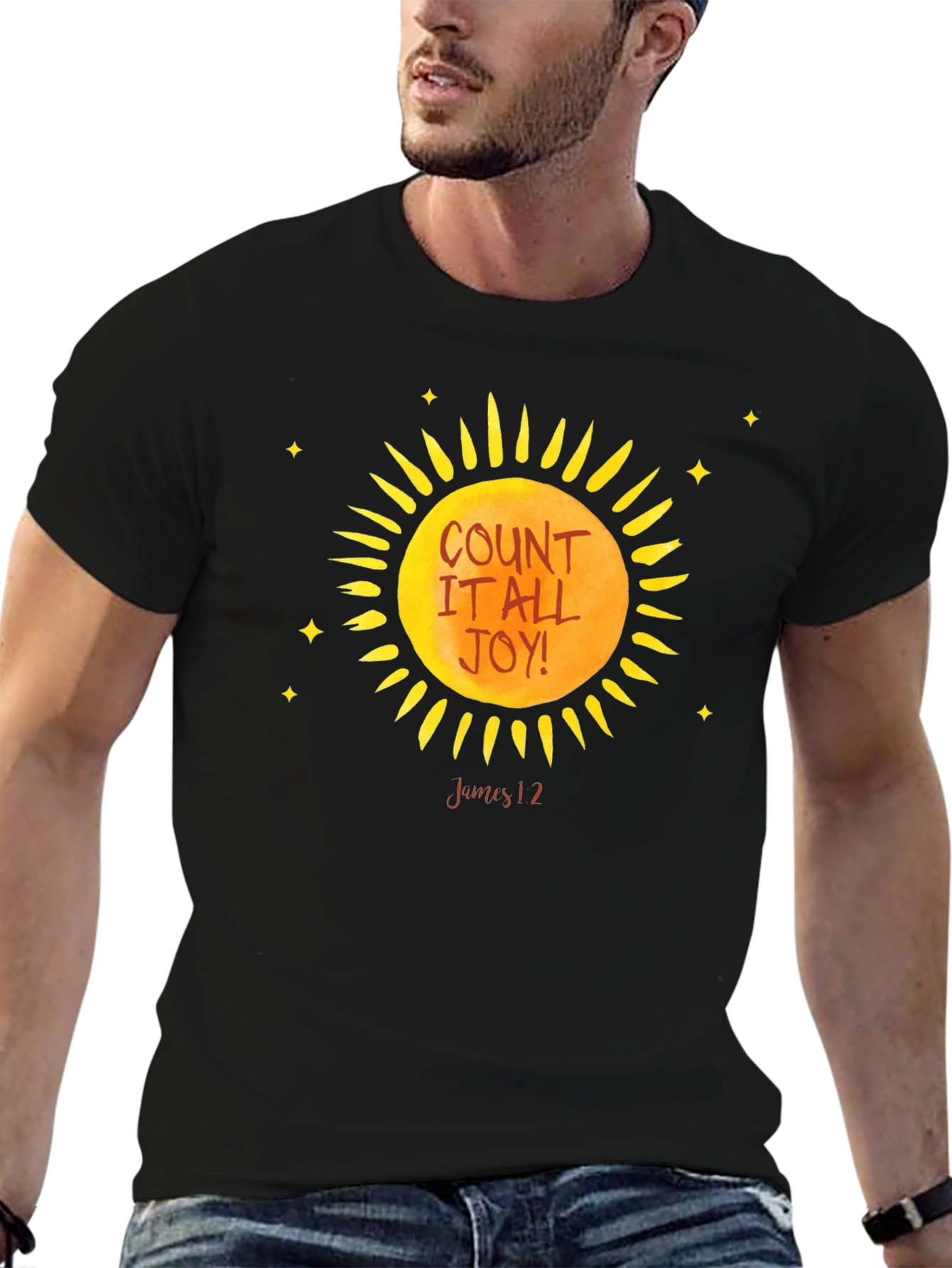 Count It All Joy Sun Graphic Tee - Black