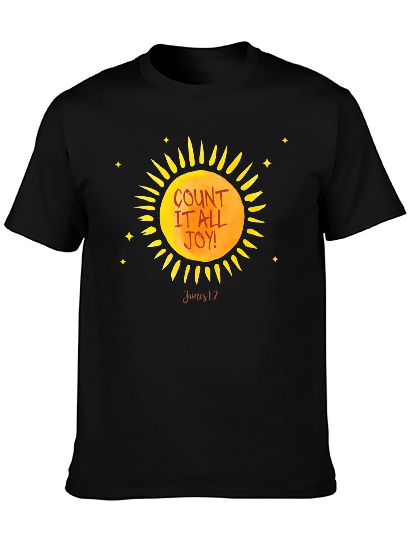Count It All Joy Sun Graphic Tee - Black