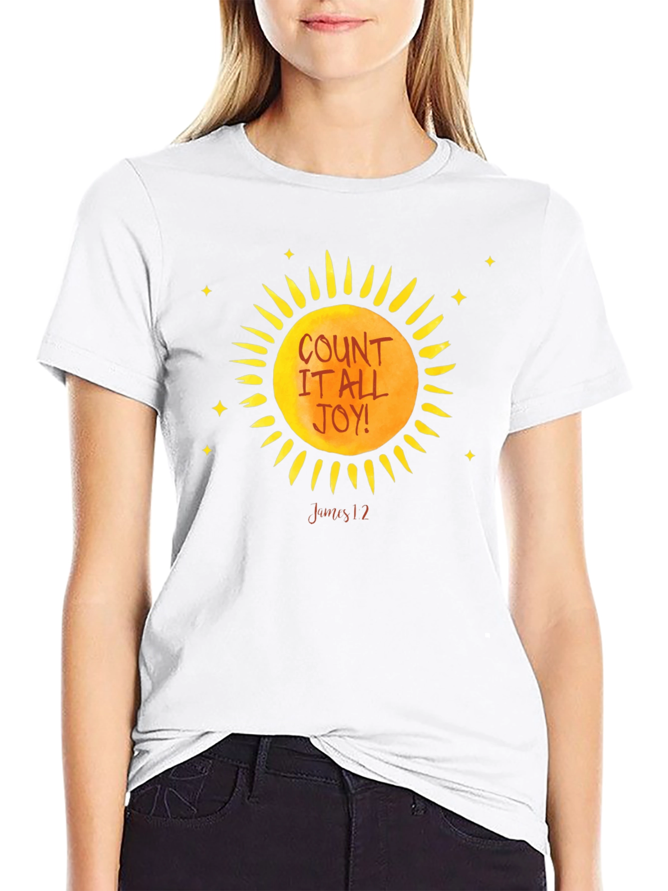 Count It All Joy Sun Graphic Tee - Black