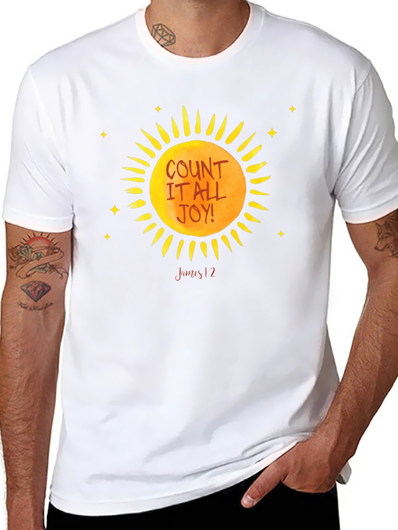 Count It All Joy Sun Graphic Tee - Black