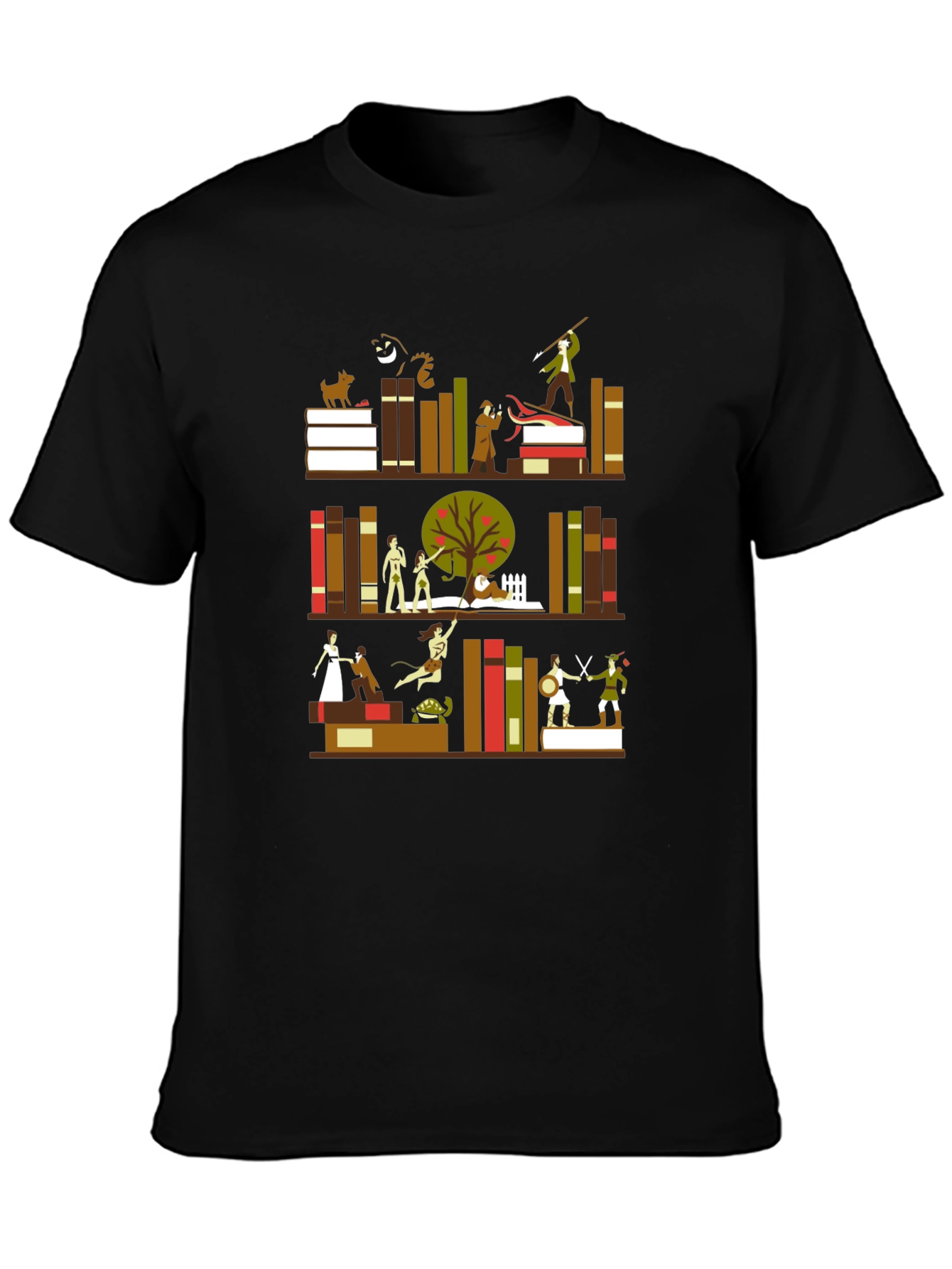 Literary Bookshelf T-Shirt