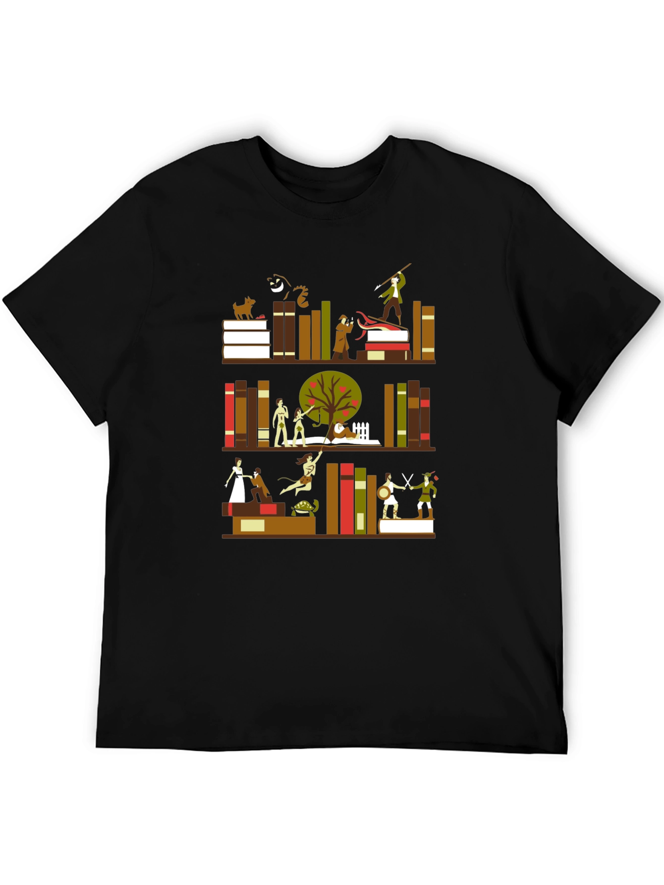 Literary Bookshelf T-Shirt