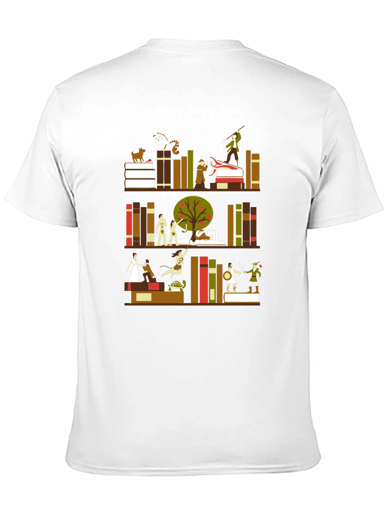Literary Bookshelf T-Shirt
