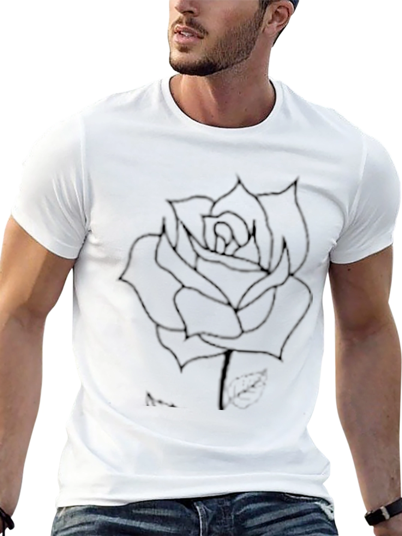 Black Rose Graphic Tee - Casual Style
