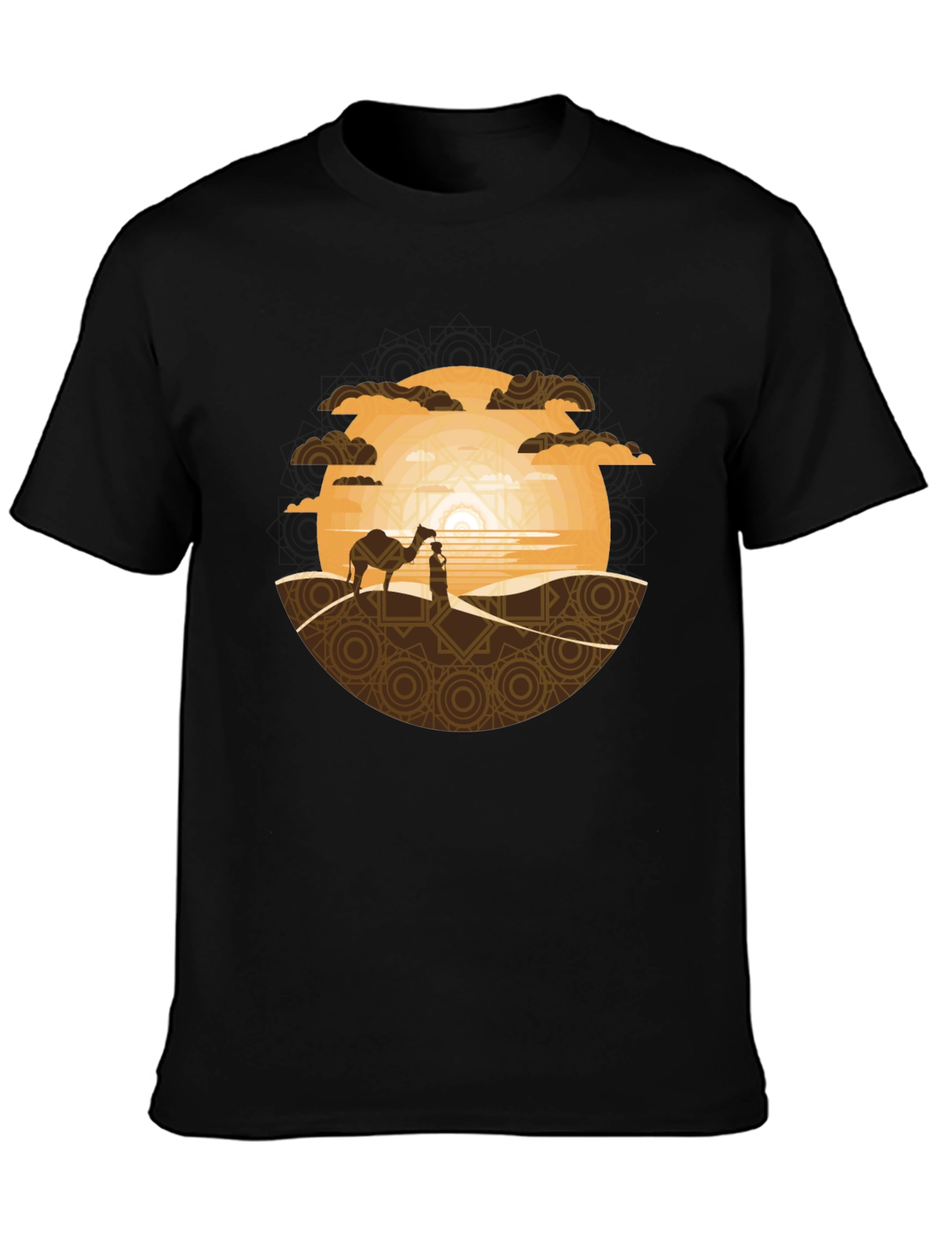 Desert Dream T-Shirt: Camel & Sunset Graphic Tee
