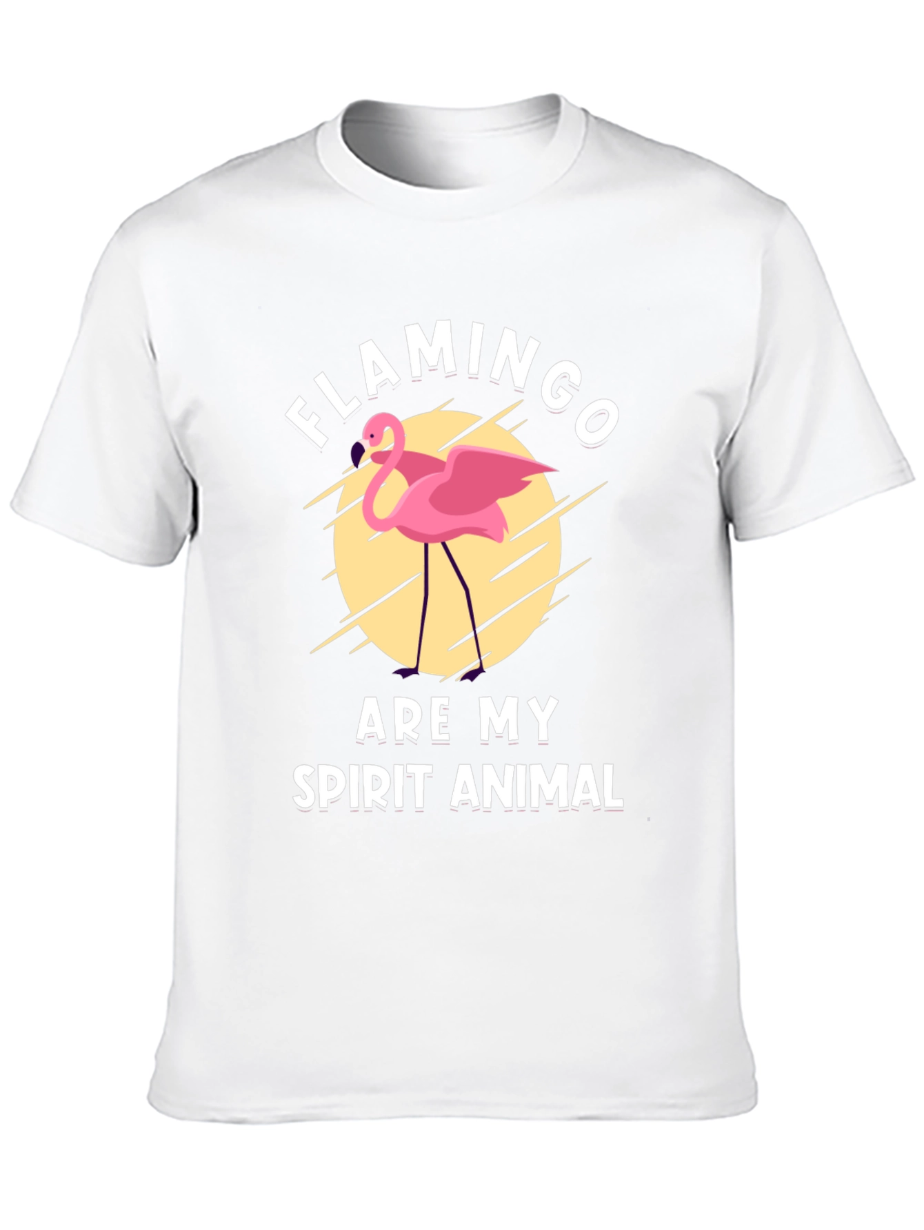 Flamingo Spirit Animal Black Graphic Tee