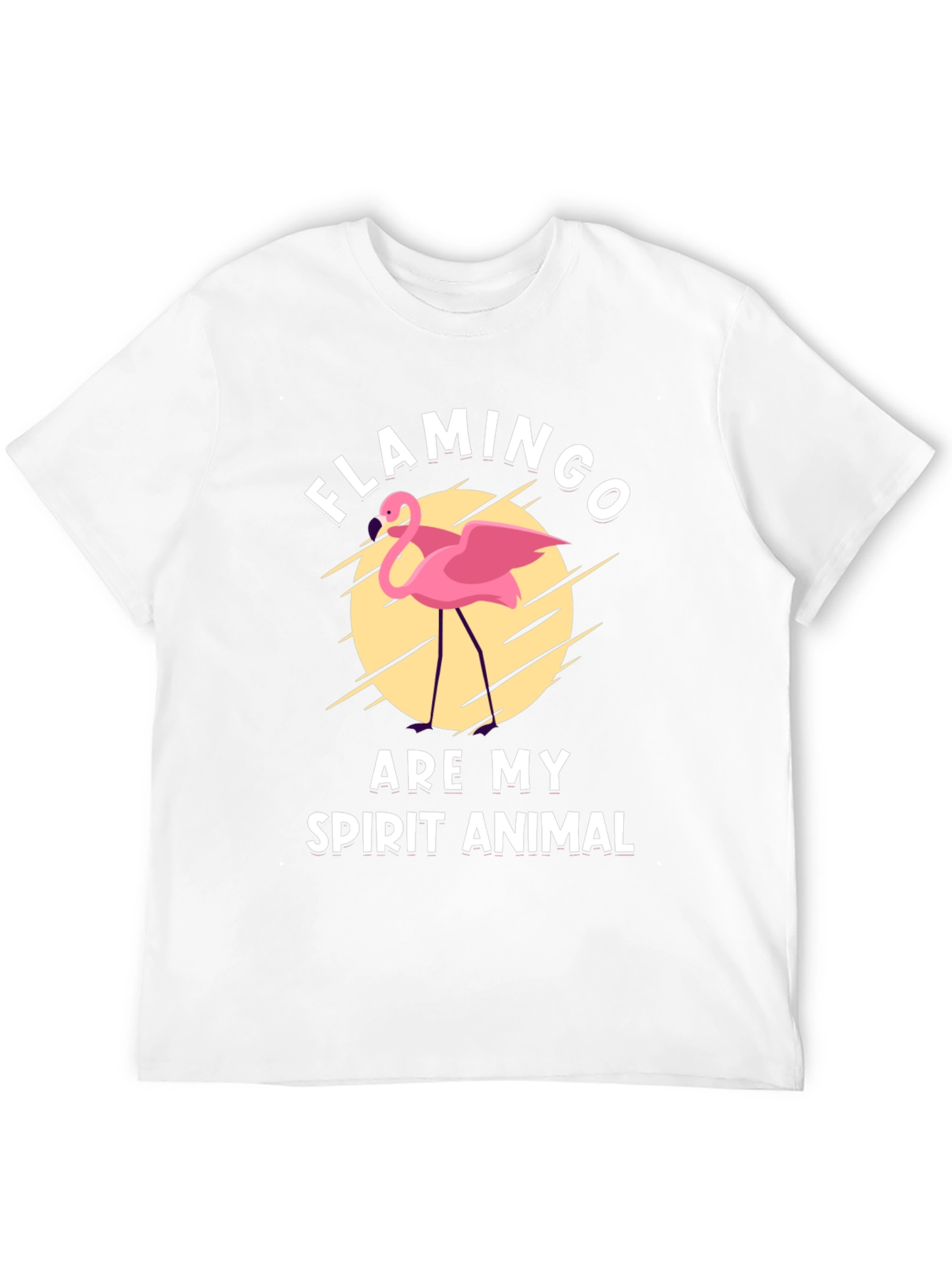 Flamingo Spirit Animal Black Graphic Tee
