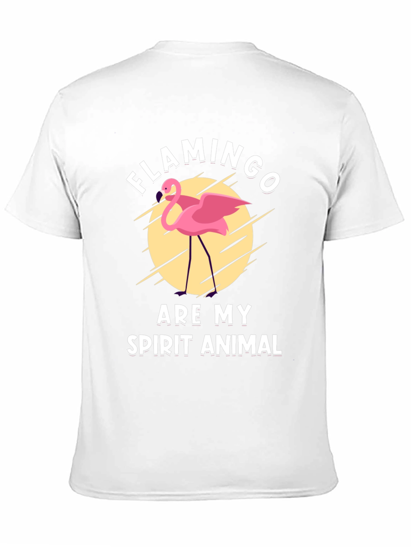 Flamingo Spirit Animal Black Graphic Tee