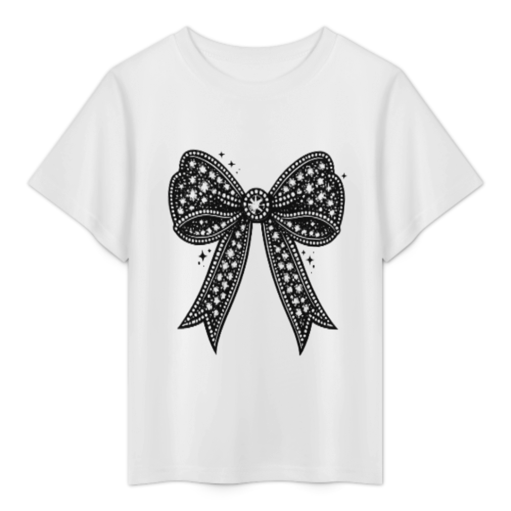 Elegant Sparkling Bow T-Shirt Design(z1191)