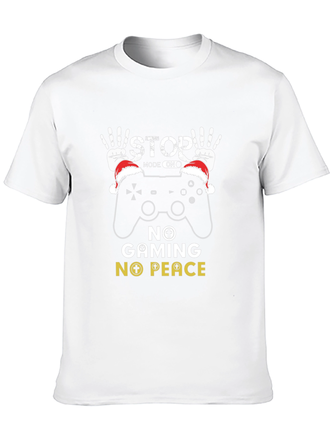 Stop Gaming No Peace Black Graphic Tee