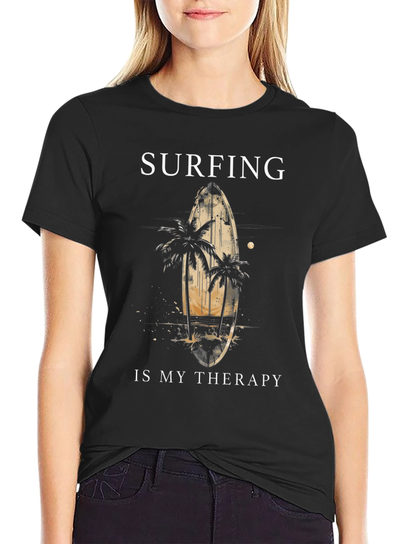 Surfing is My Therapy Graphic Tee