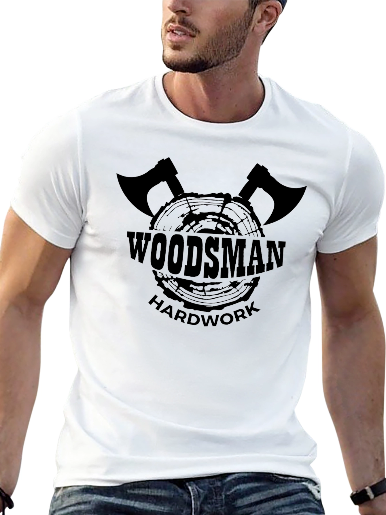 Woodsmen Hard Work Black Graphic Tee