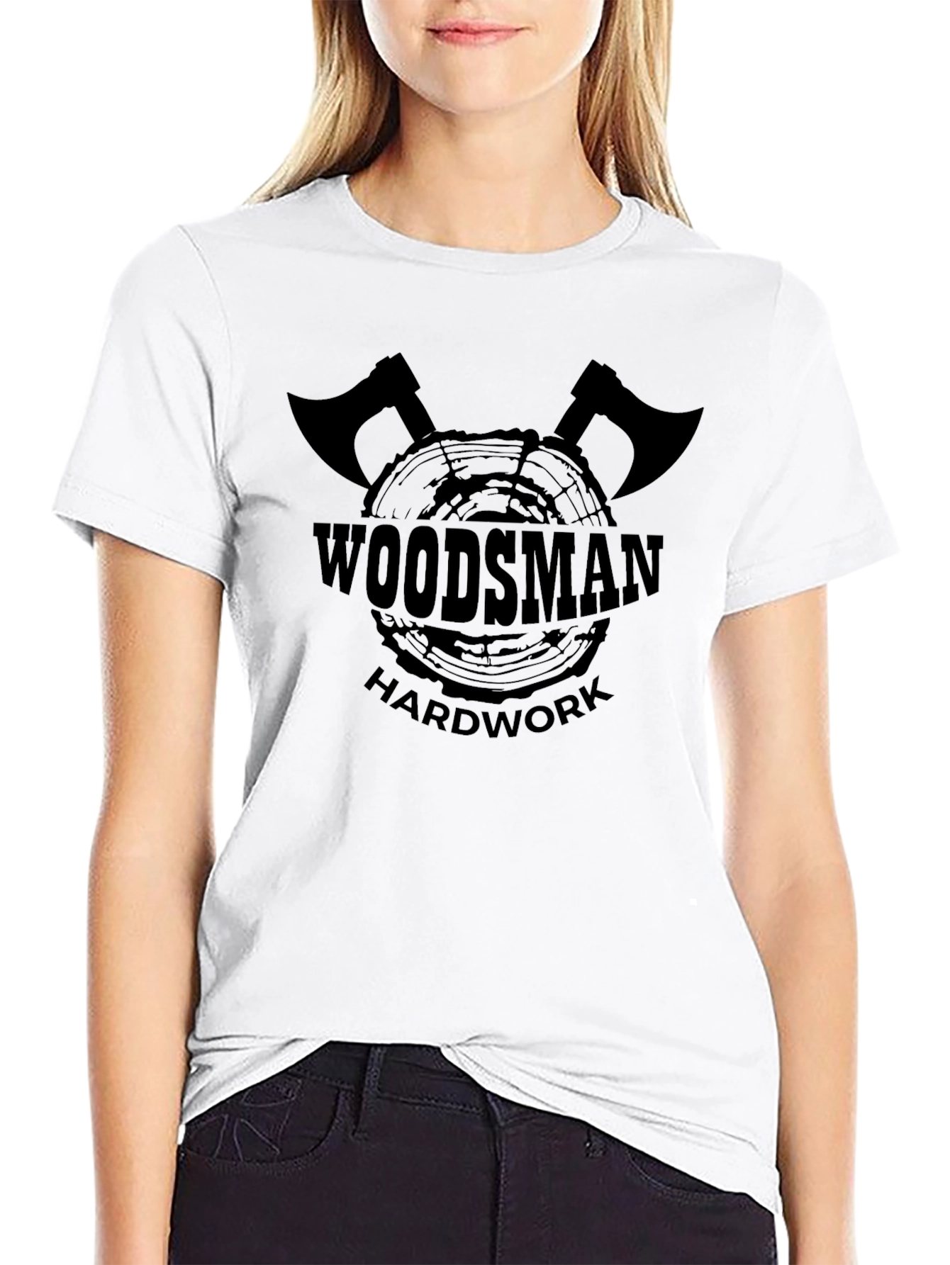 Woodsmen Hard Work Black Graphic Tee