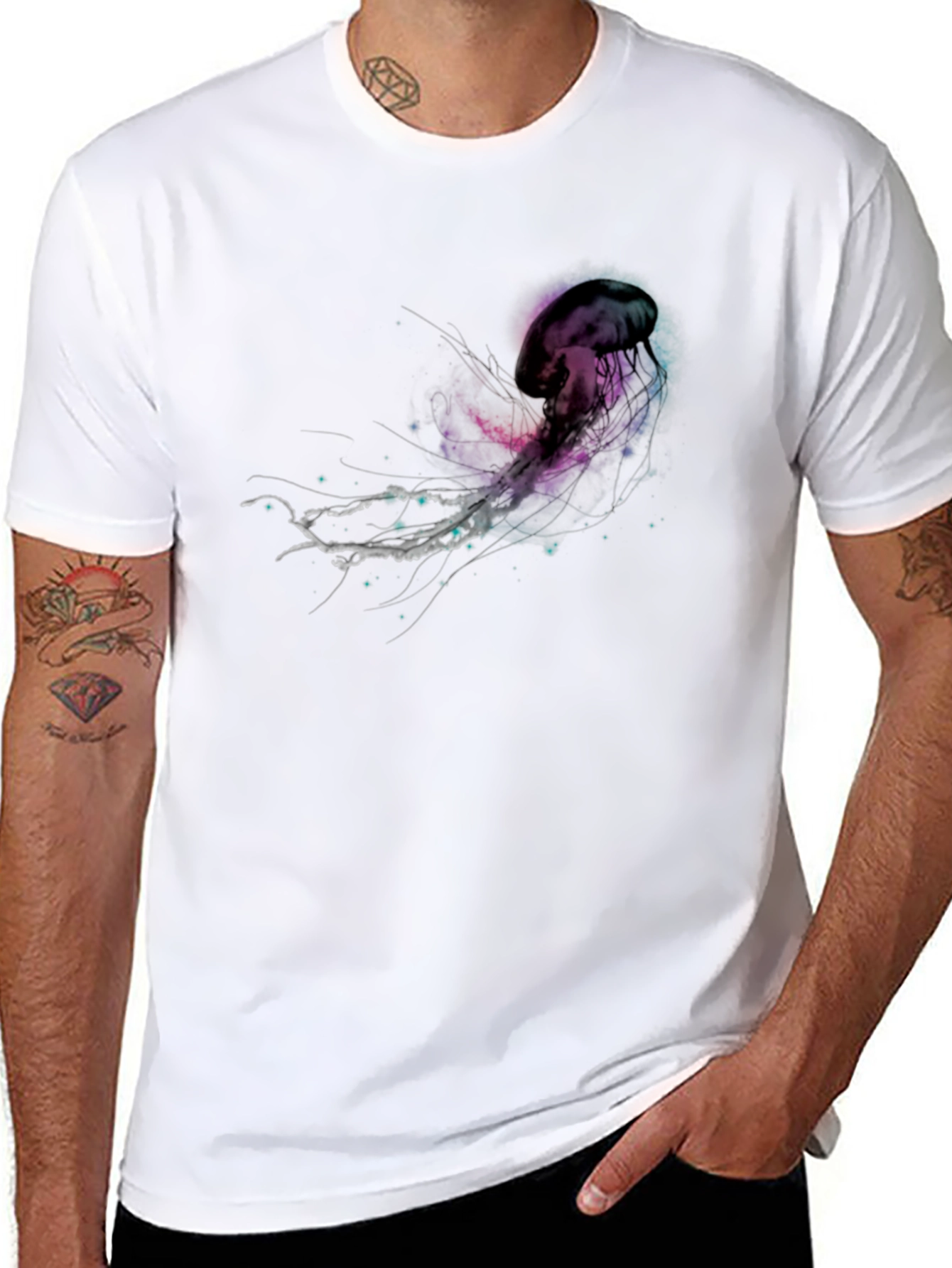 Jellyfish Graphic Black T-Shirt
