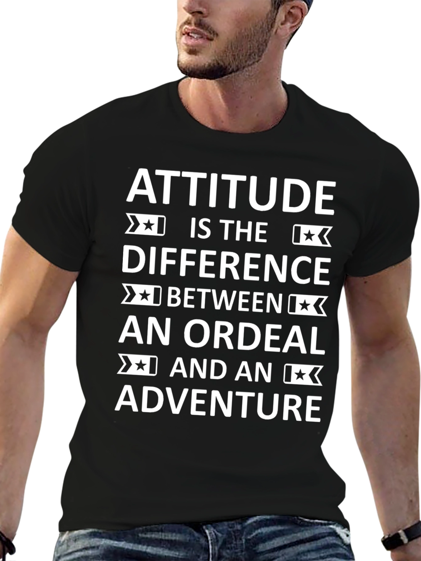 Attitude Difference Graphic Tee - Black