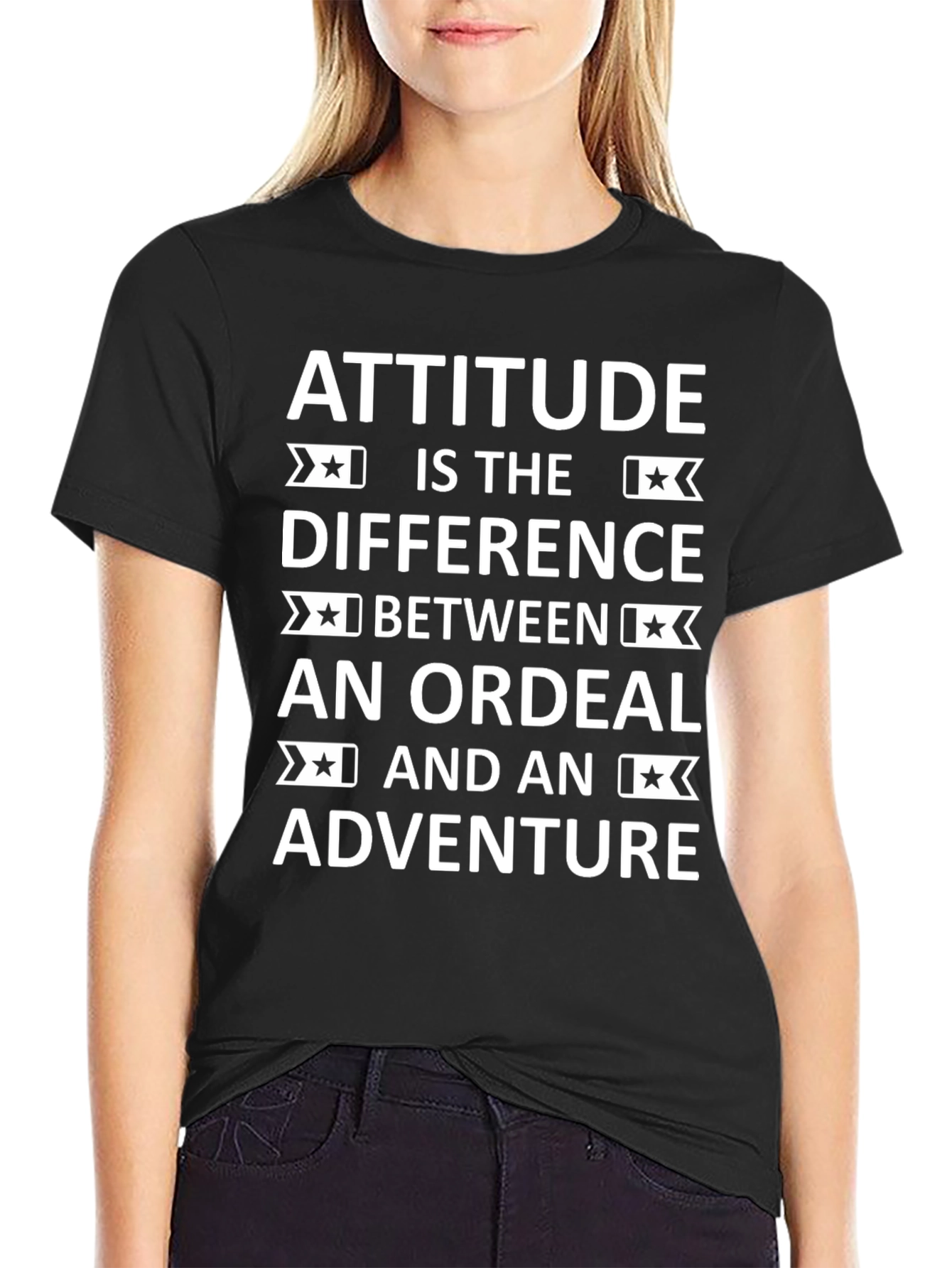 Attitude Difference Graphic Tee - Black