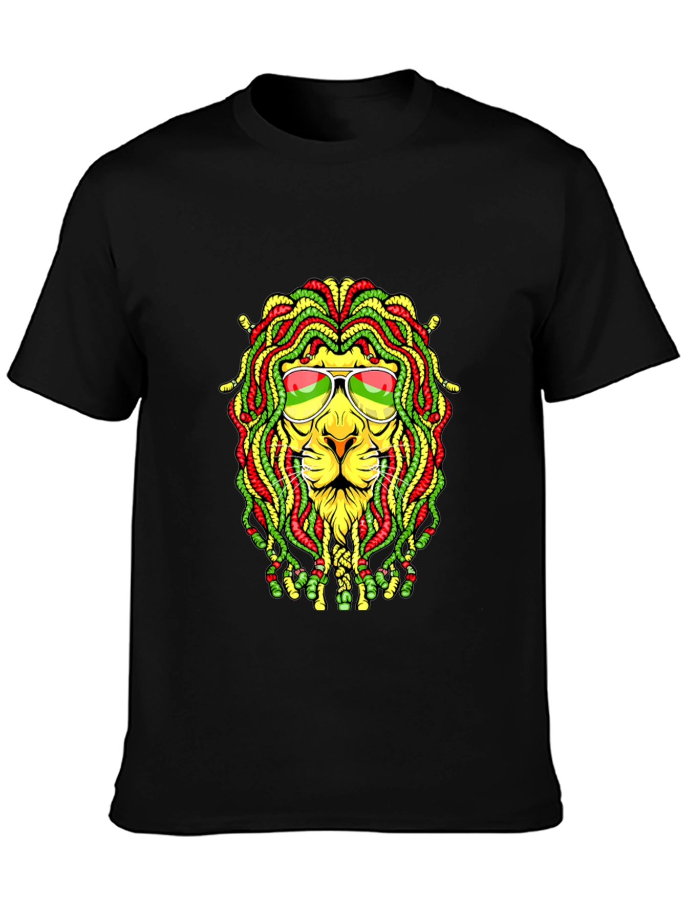 Rasta Lion Graphic T-Shirt - Reggae Style