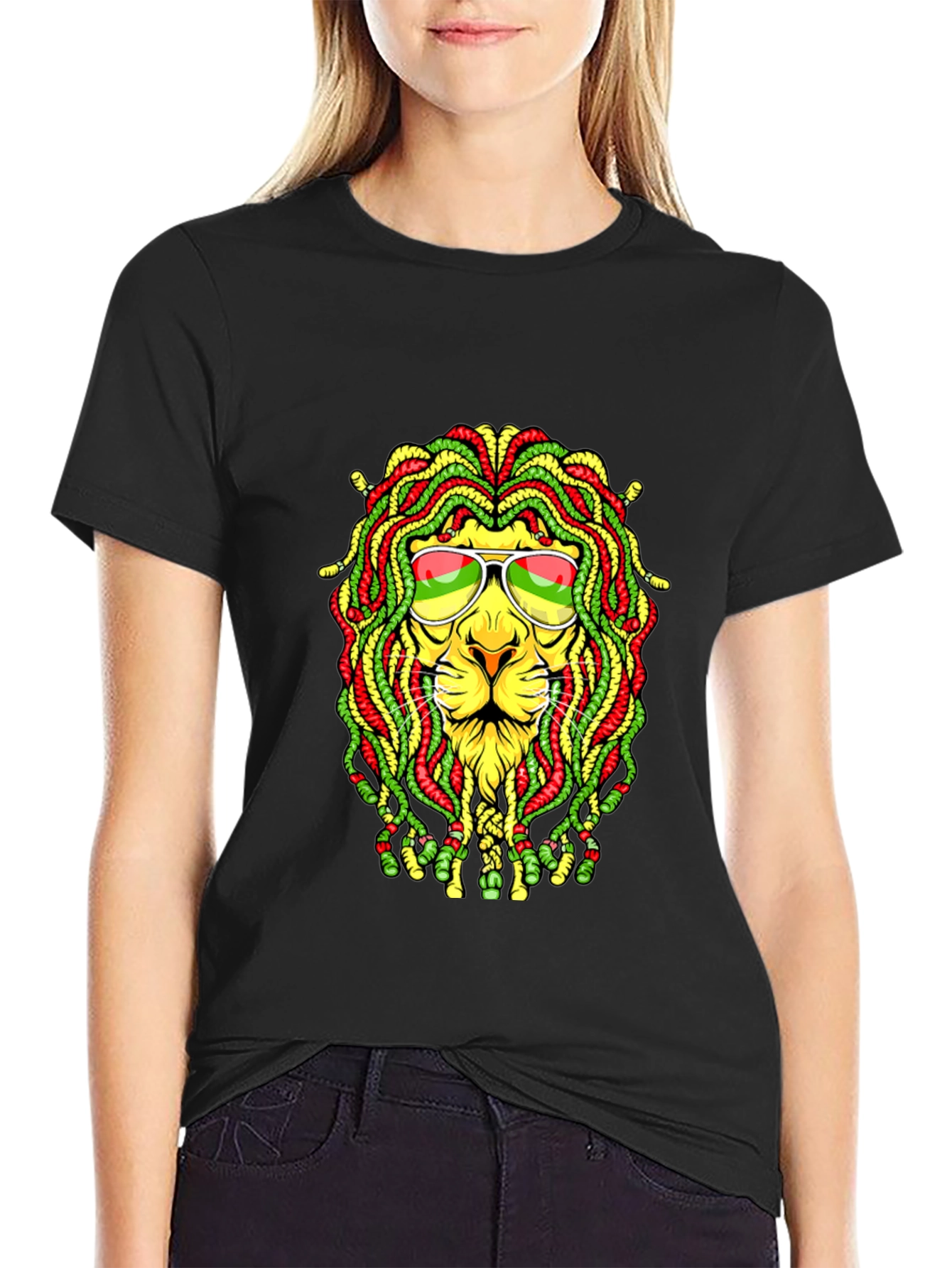Rasta Lion Graphic T-Shirt - Reggae Style