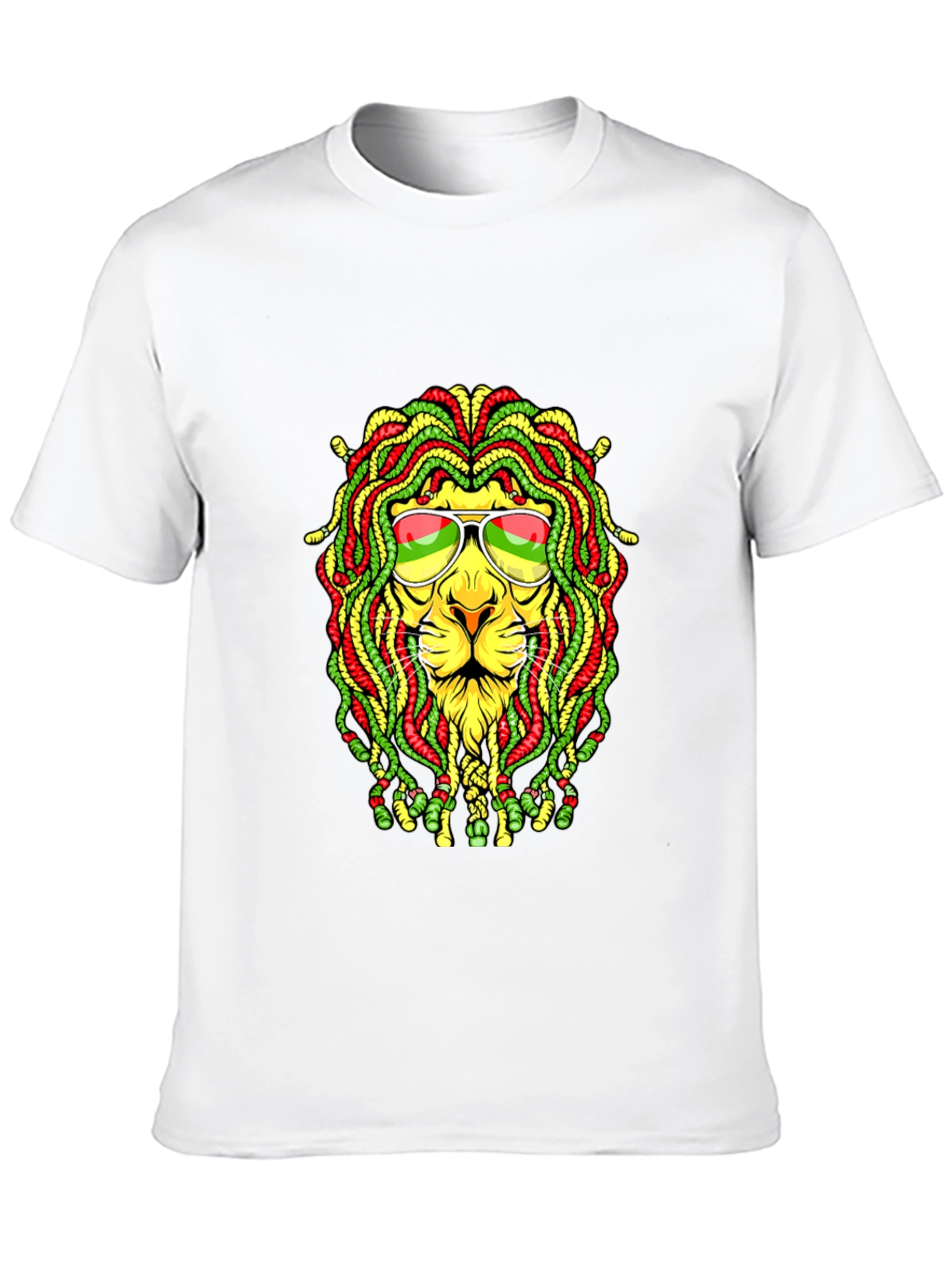 Rasta Lion Graphic T-Shirt - Reggae Style