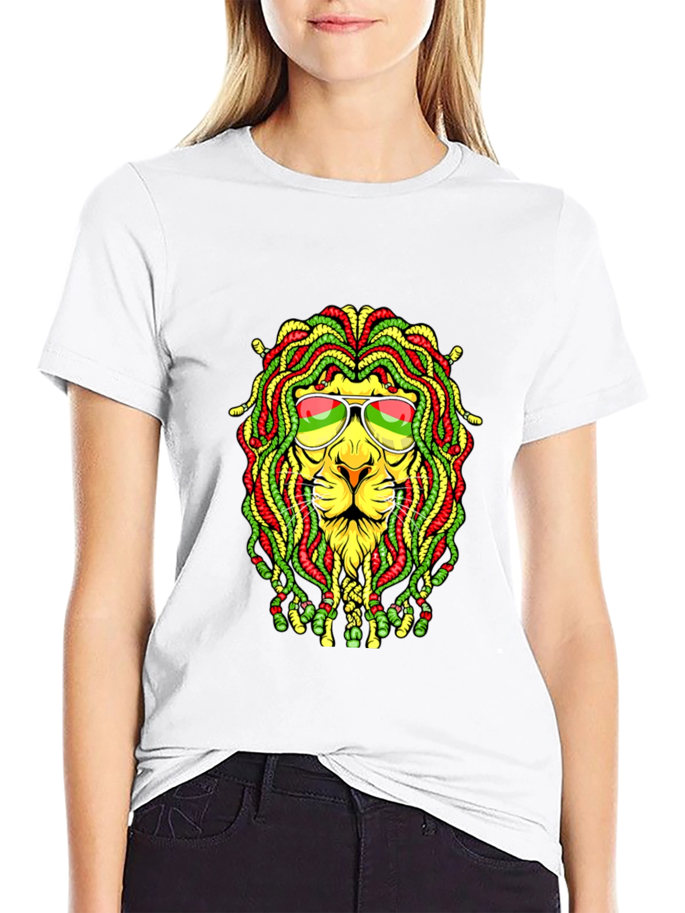 Rasta Lion Graphic T-Shirt - Reggae Style