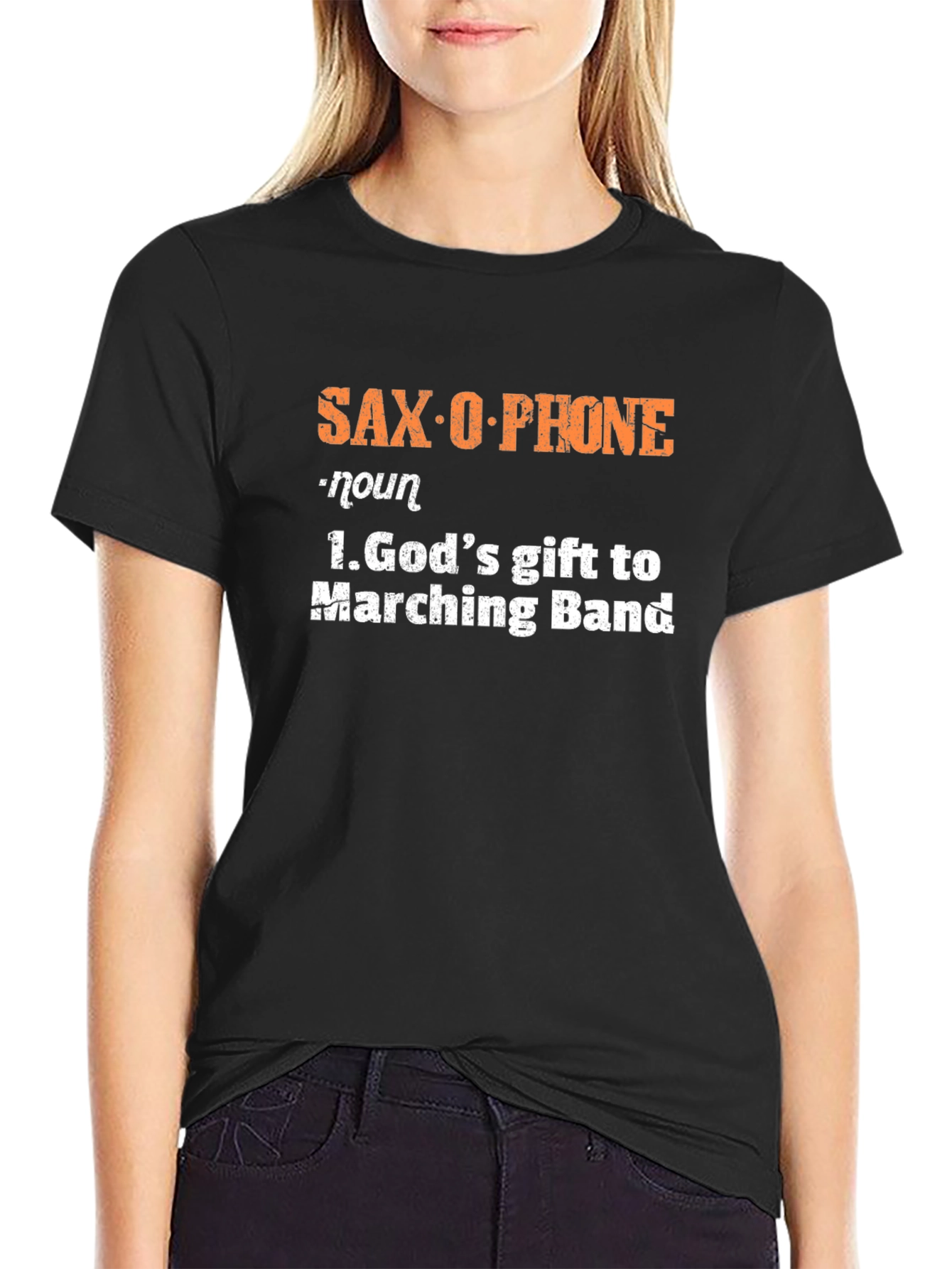 Saxophone Definition Black T-Shirt