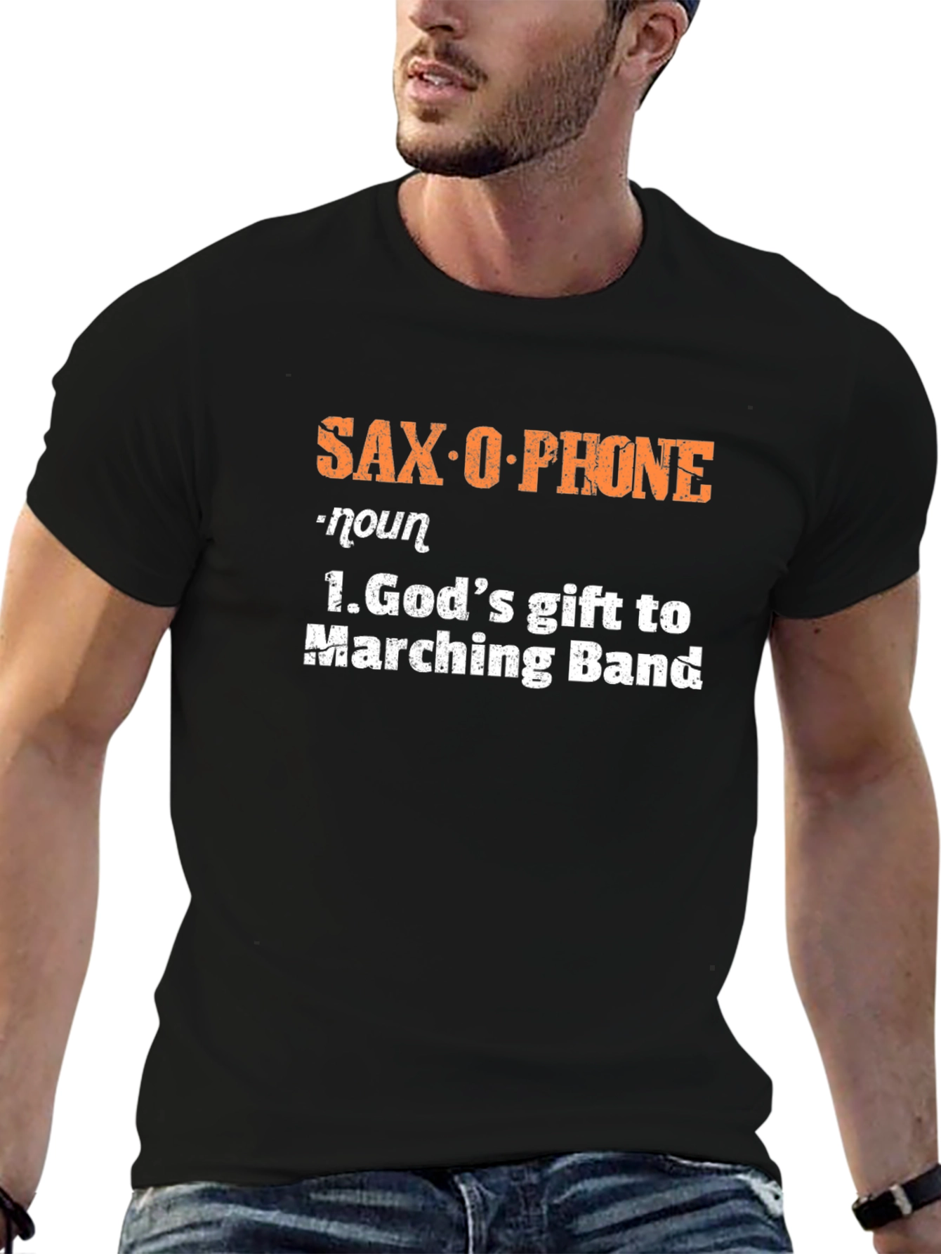 Saxophone Definition Black T-Shirt