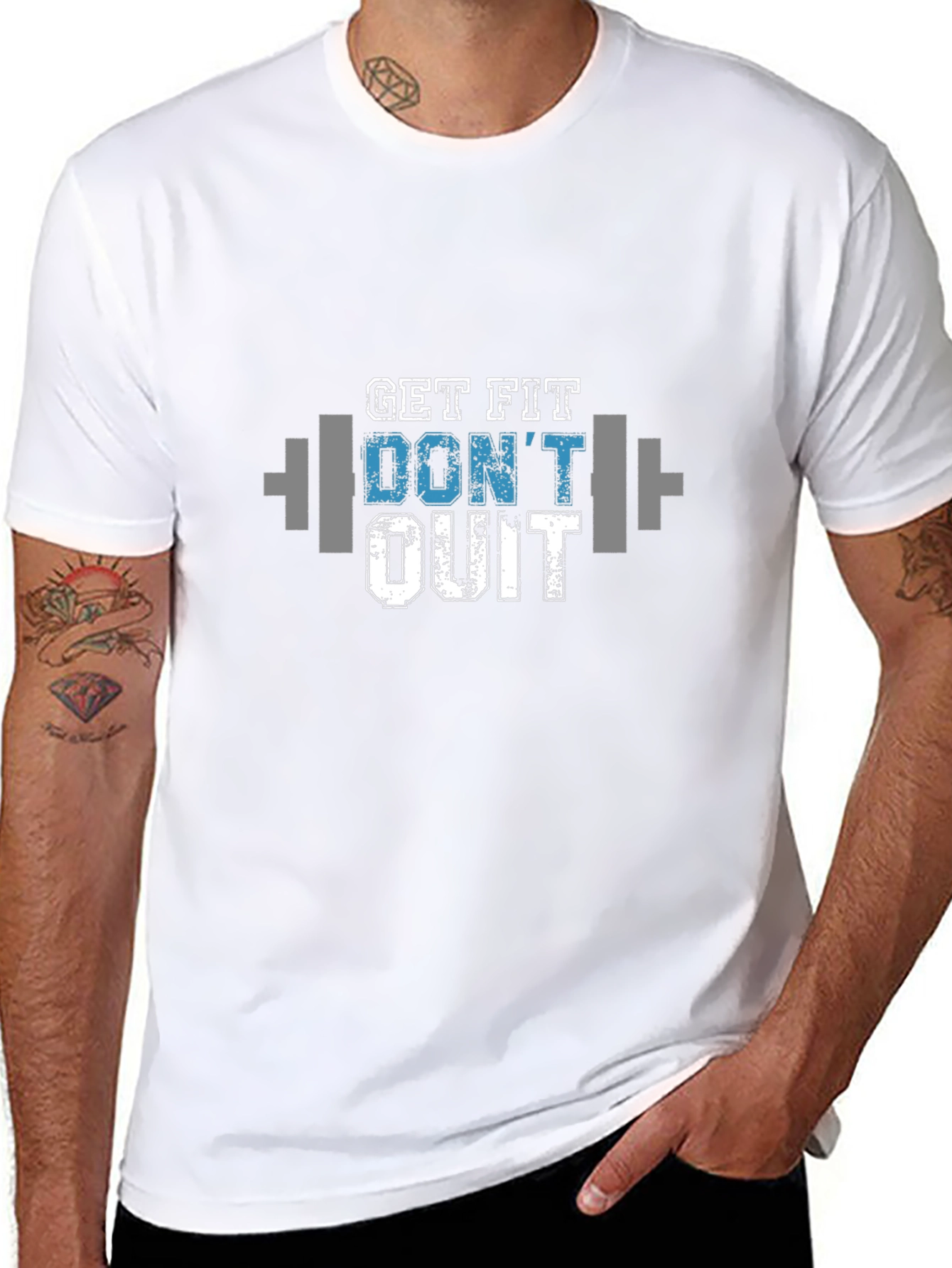 Get Fit Dont Quit Graphic T-Shirt