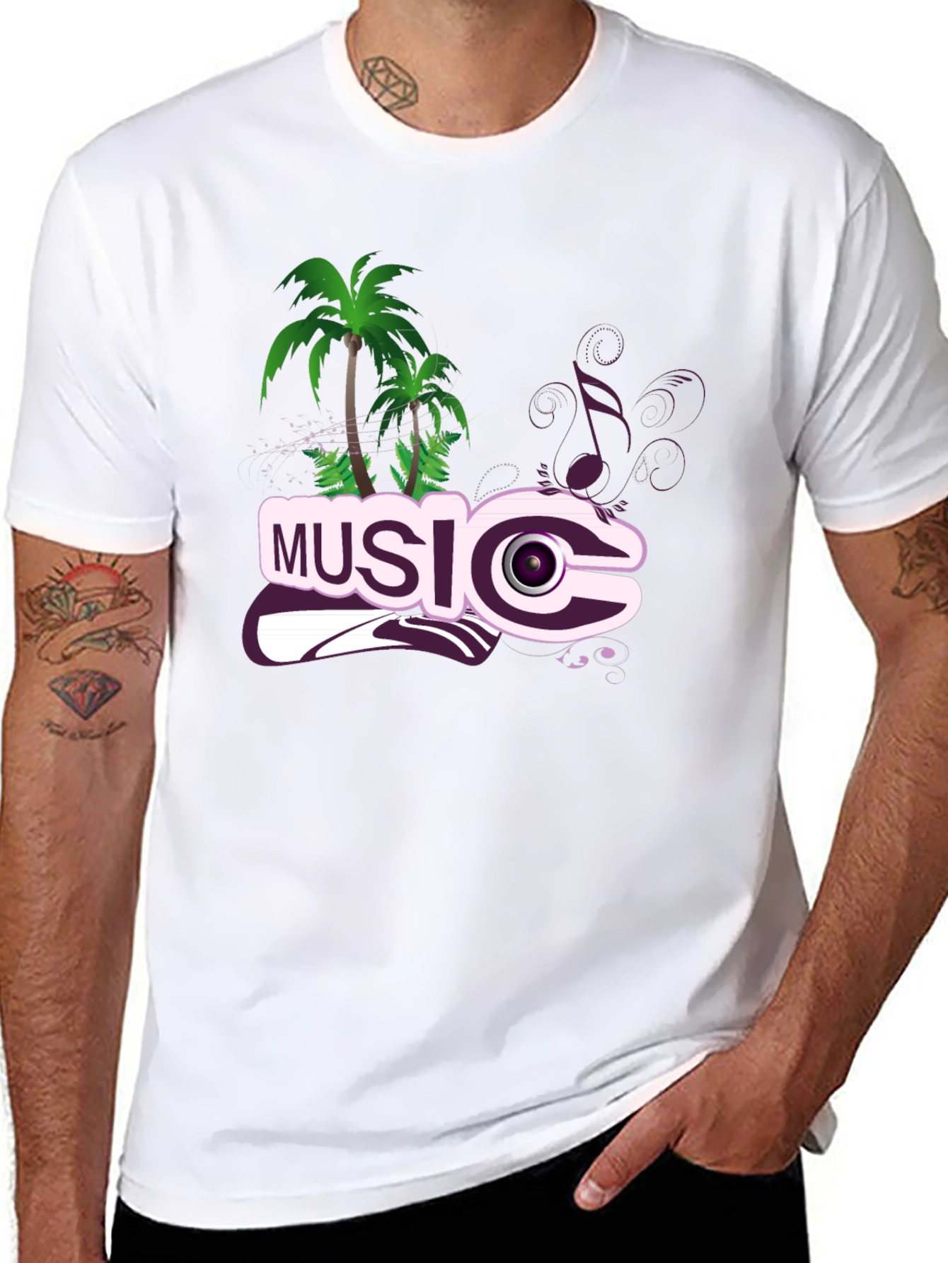 Music Lover Tee - Island Vibes Graphic T-Shirt