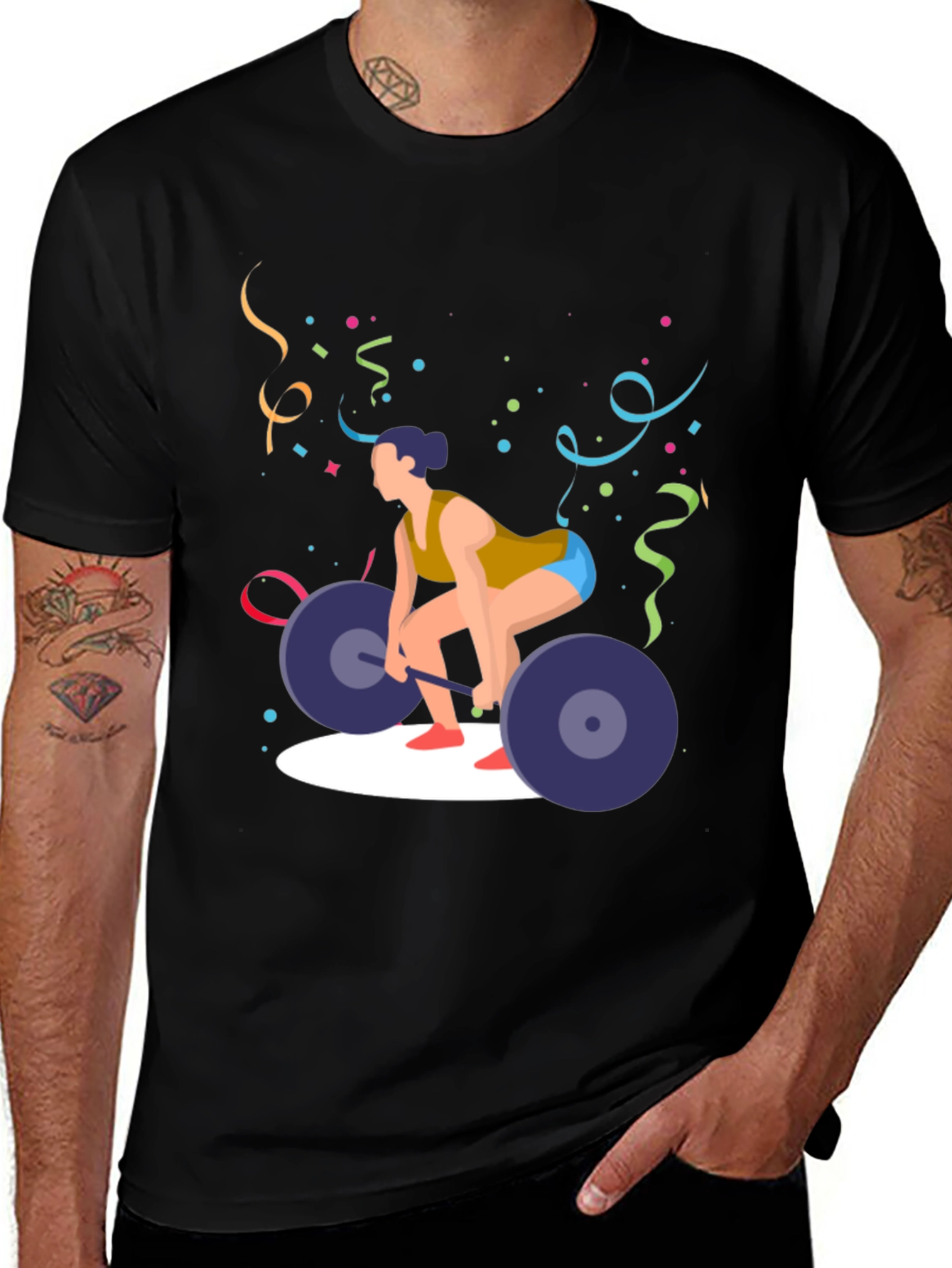 Weightlifting T-Shirt - Black Gym Tee