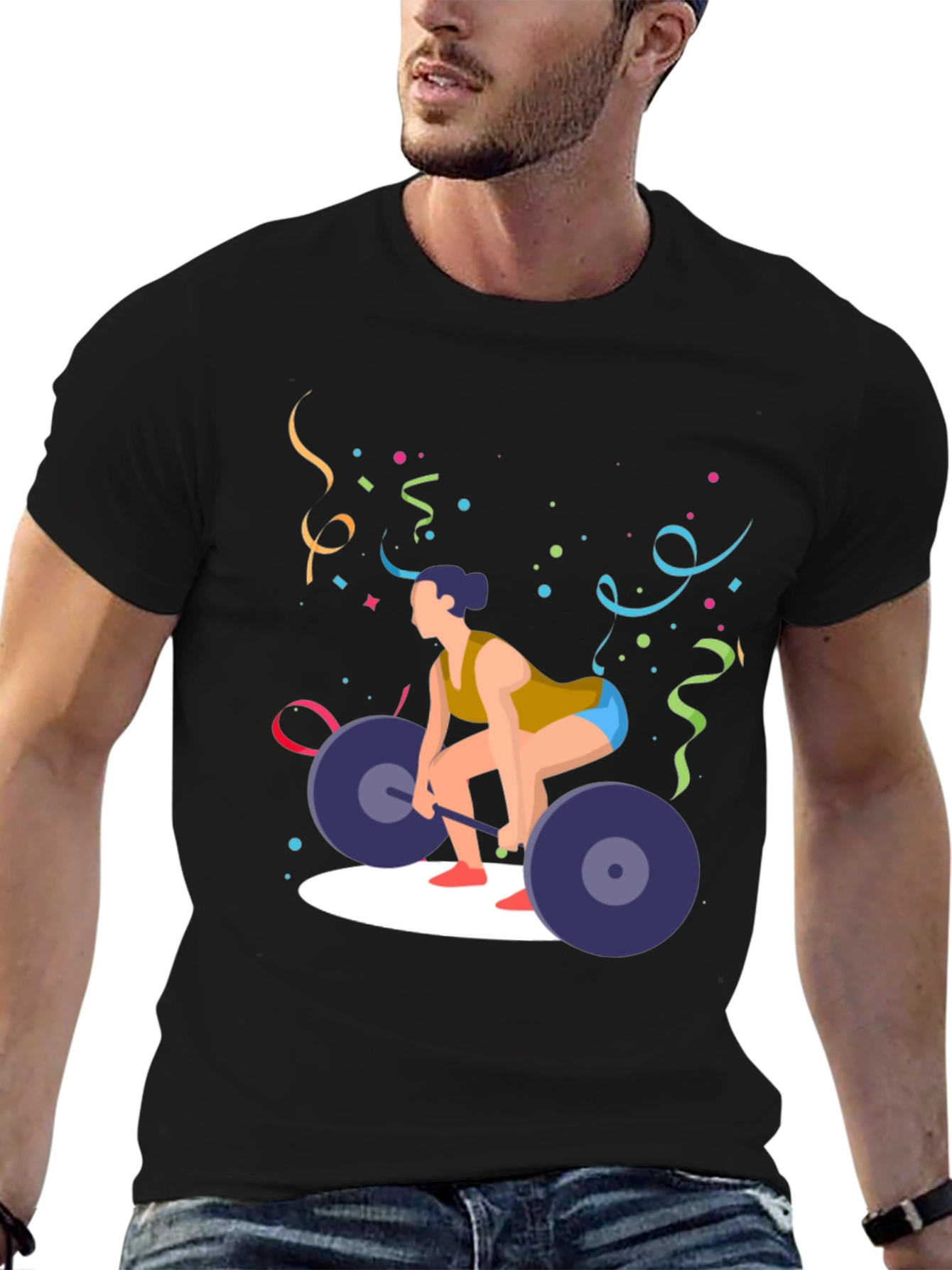 Weightlifting T-Shirt - Black Gym Tee