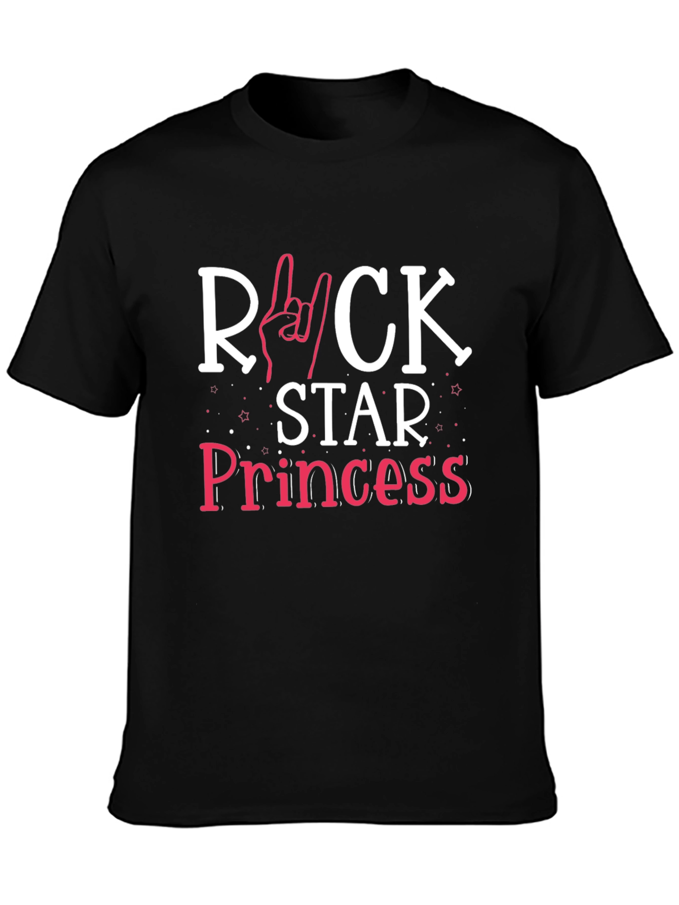 Rockstar Princess Graphic T-Shirt - Black Cotton Tee