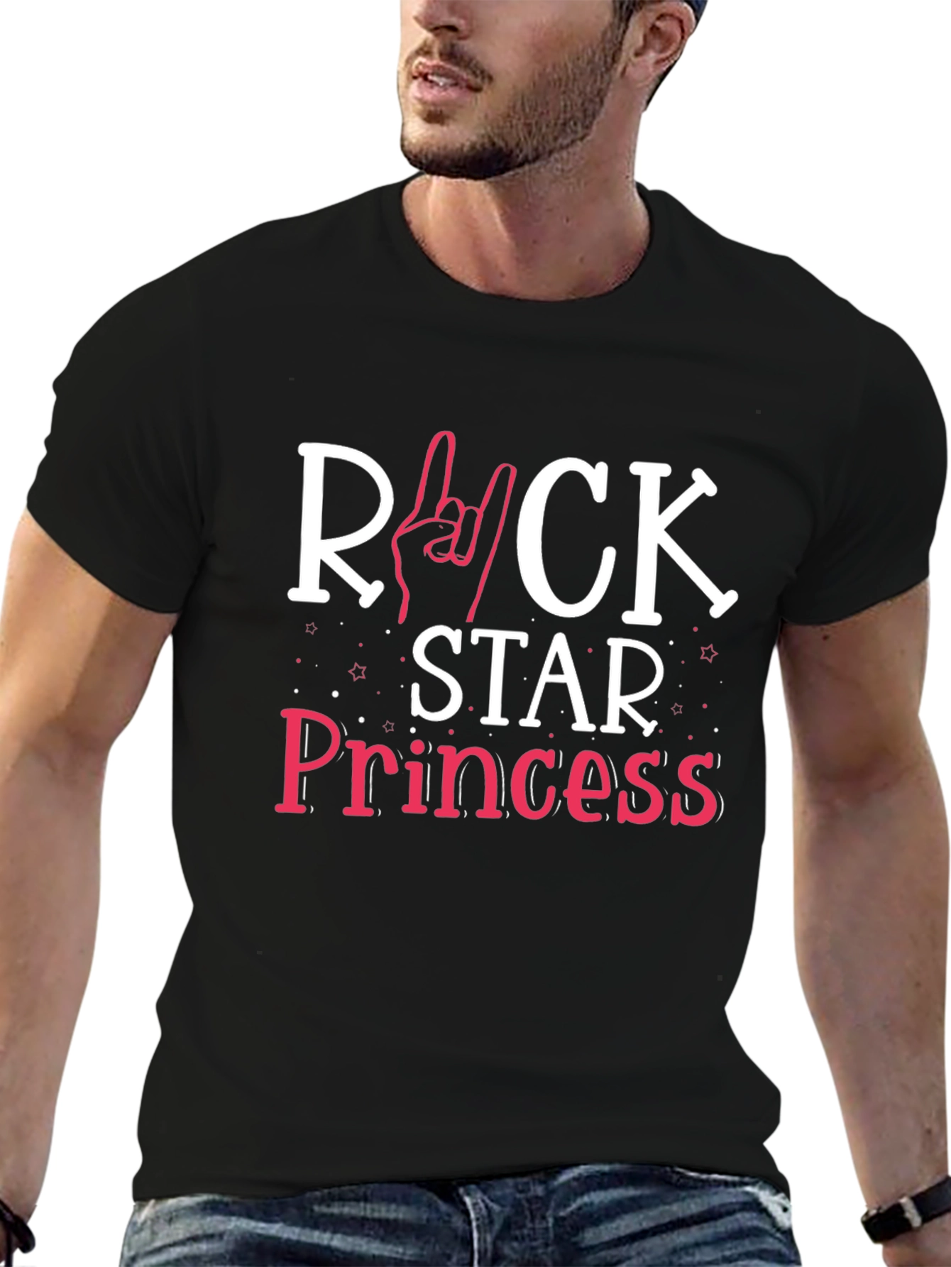 Rockstar Princess Graphic T-Shirt - Black Cotton Tee