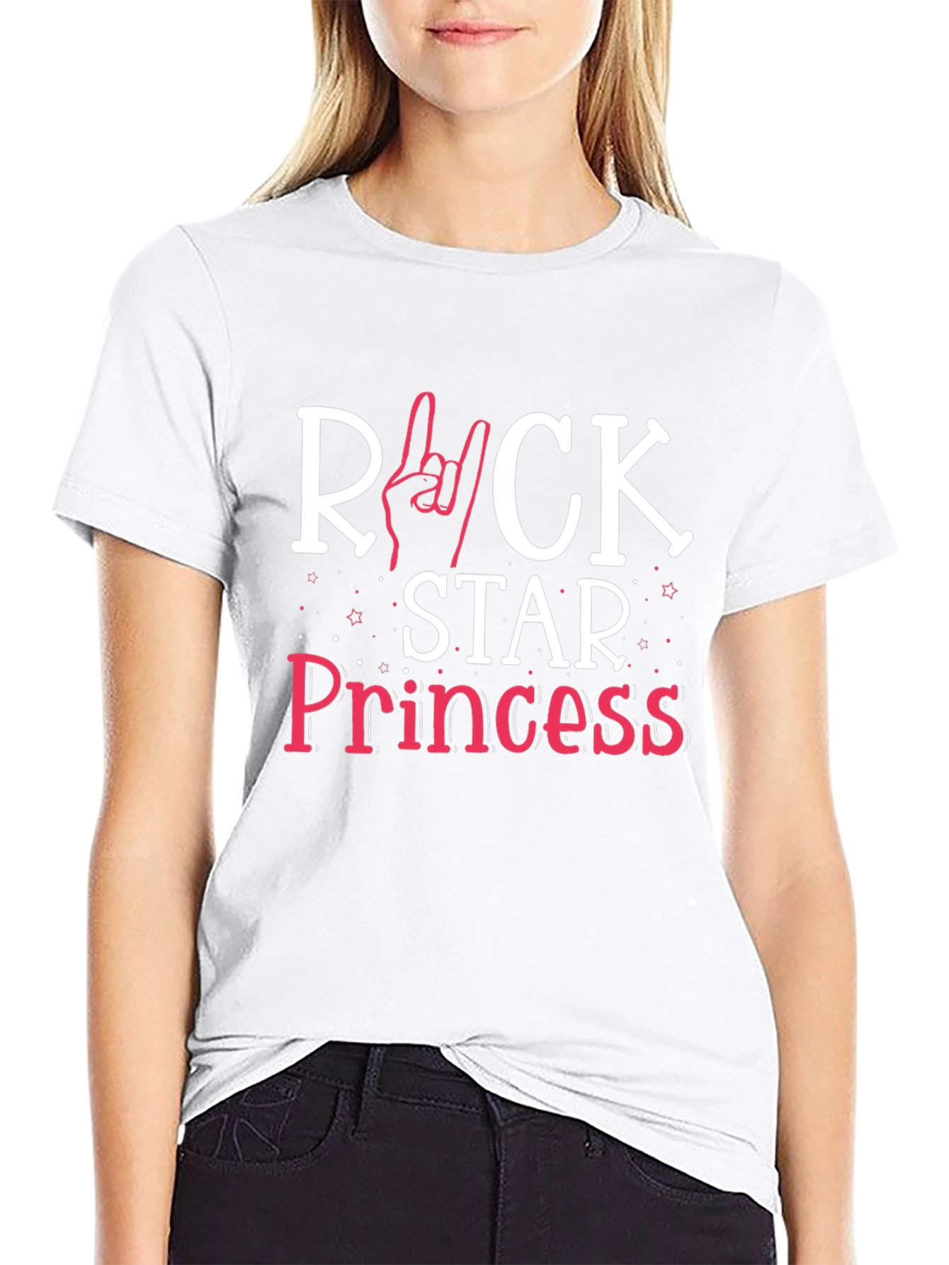 Rockstar Princess Graphic T-Shirt - Black Cotton Tee