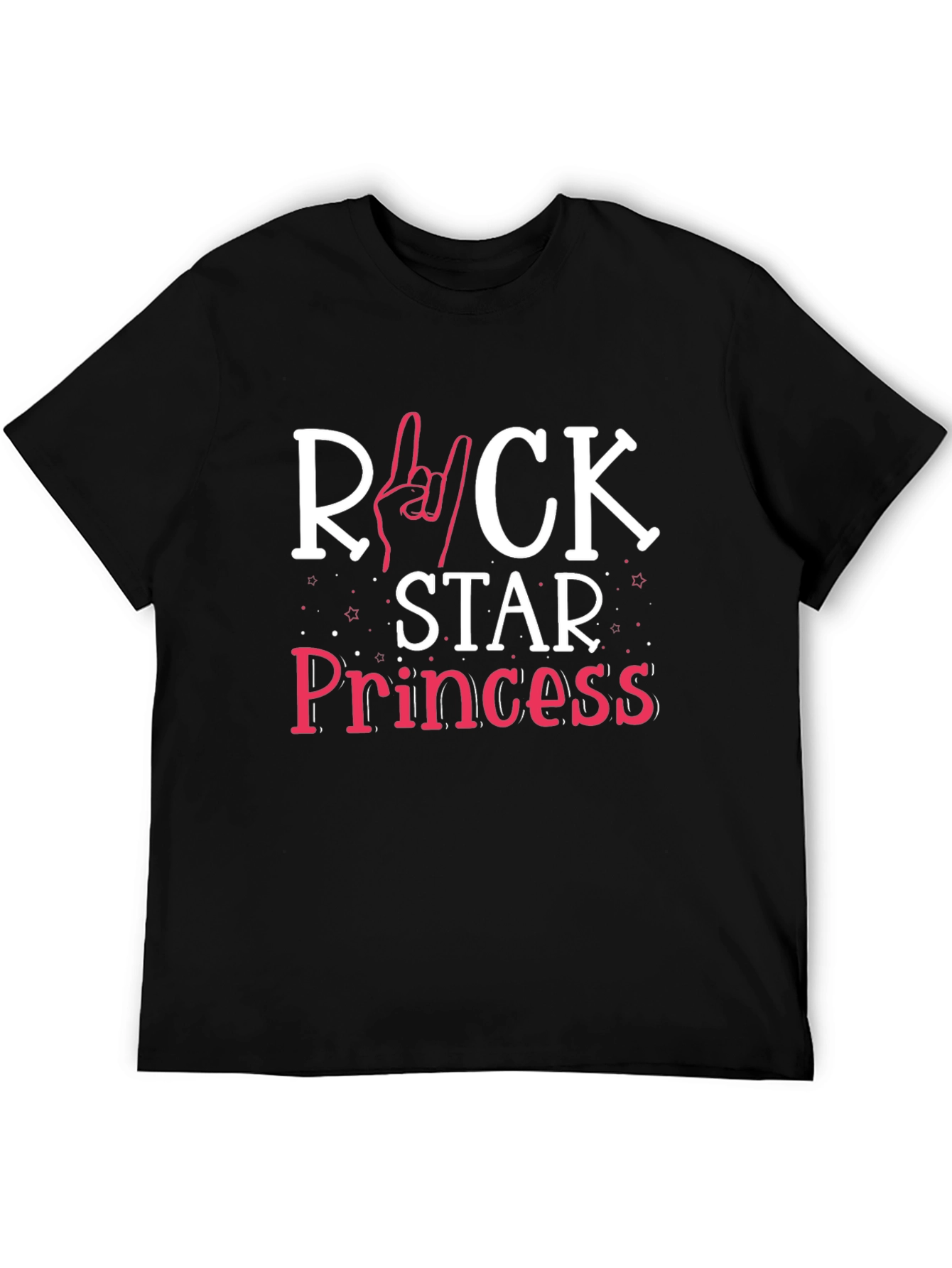 Rockstar Princess Graphic T-Shirt - Black Cotton Tee