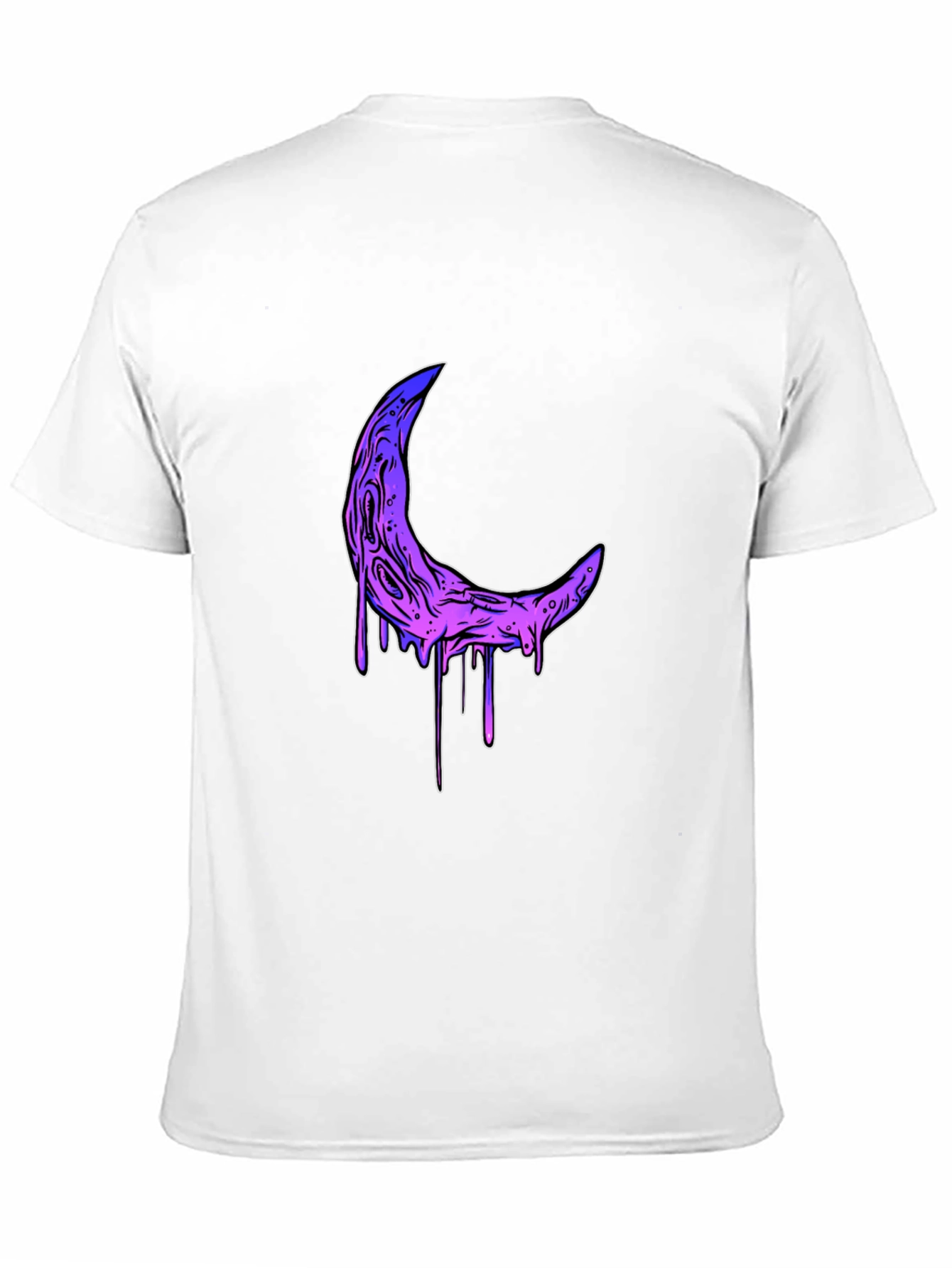 Melting Moon Graphic Tee - Stylish Black T-Shirt