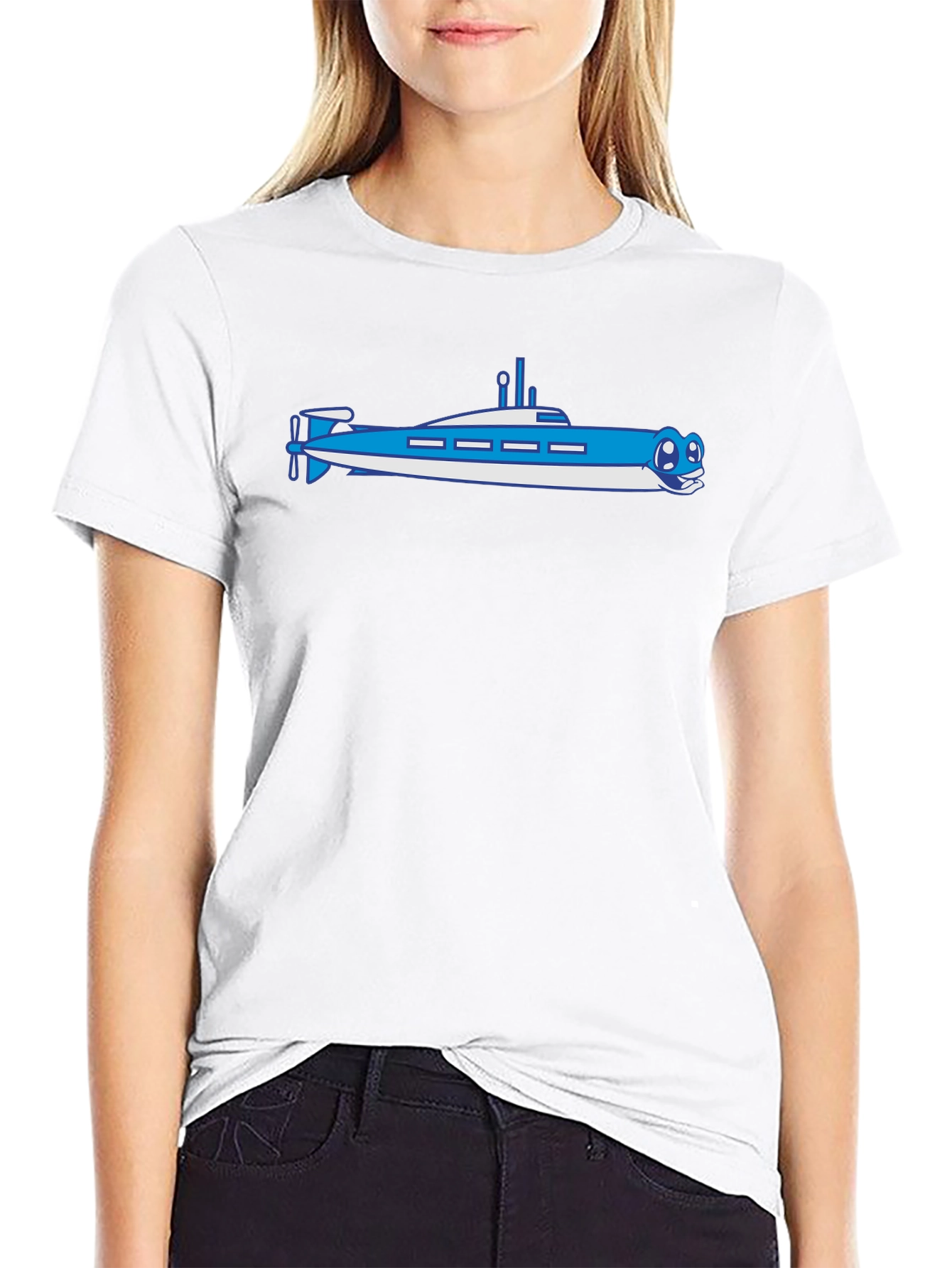 Yellow Submarine Cartoon T-Shirt - Black
