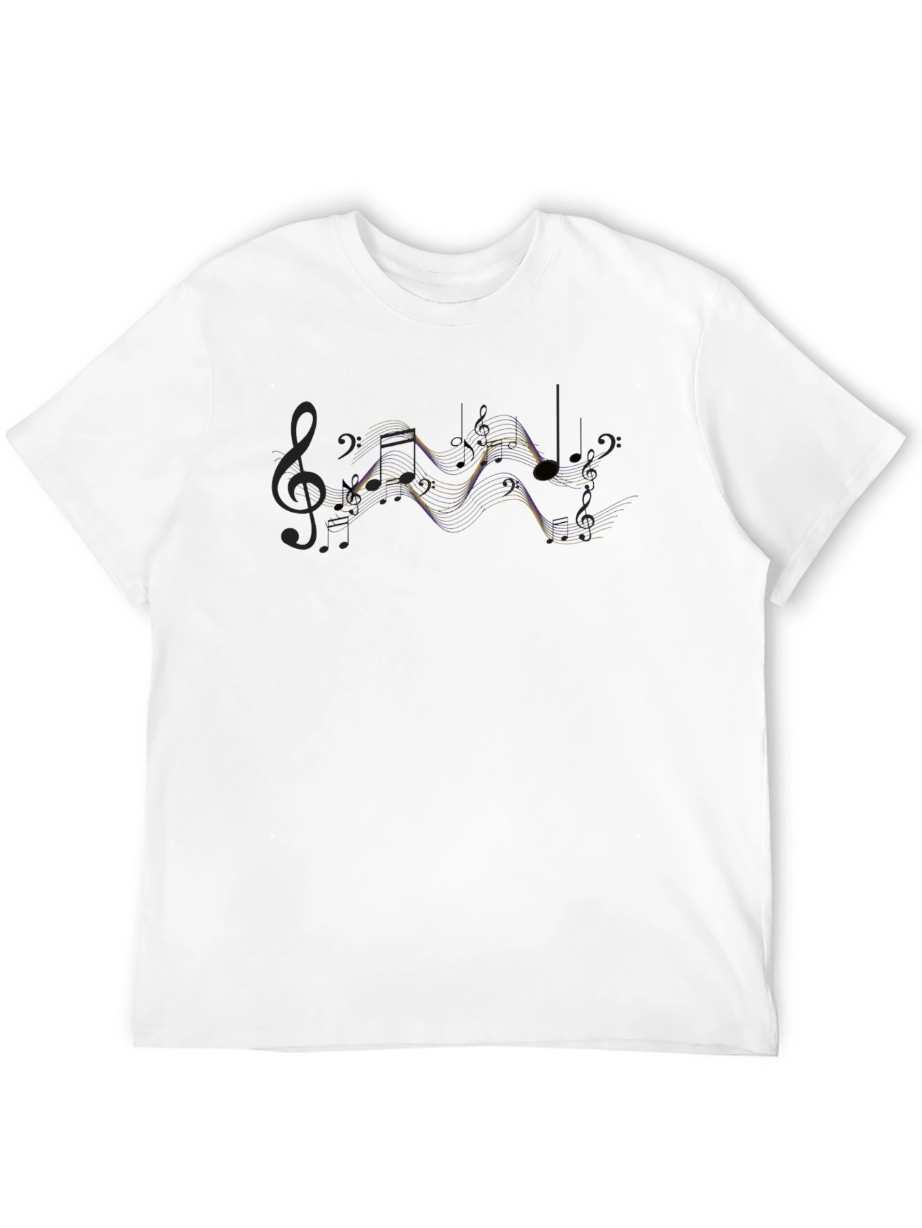 Musical Note Graphic Black T-Shirt