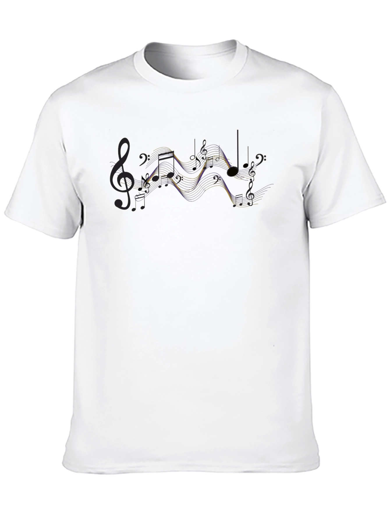 Musical Note Graphic Black T-Shirt