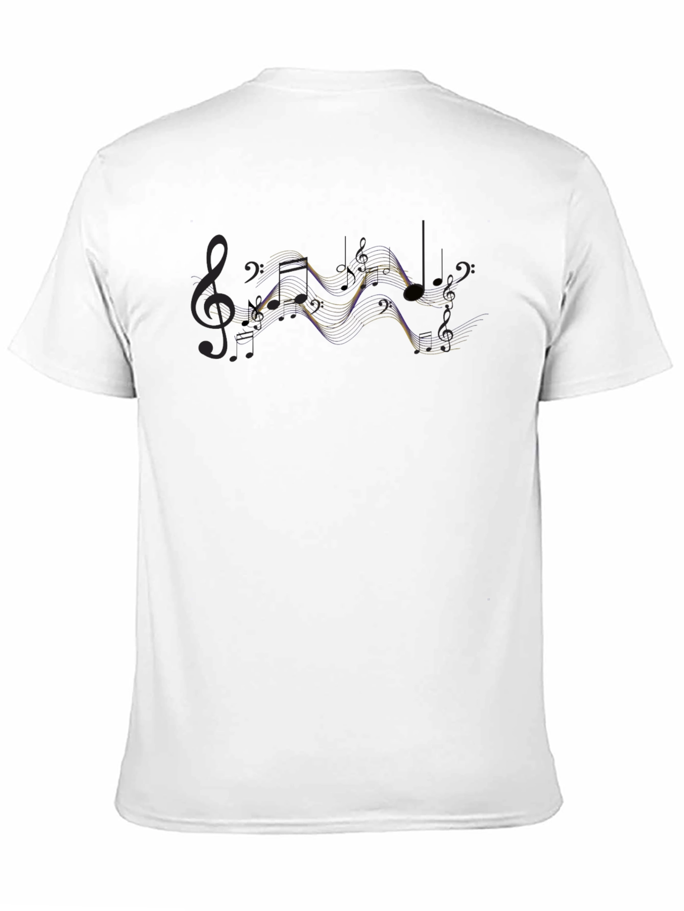 Musical Note Graphic Black T-Shirt