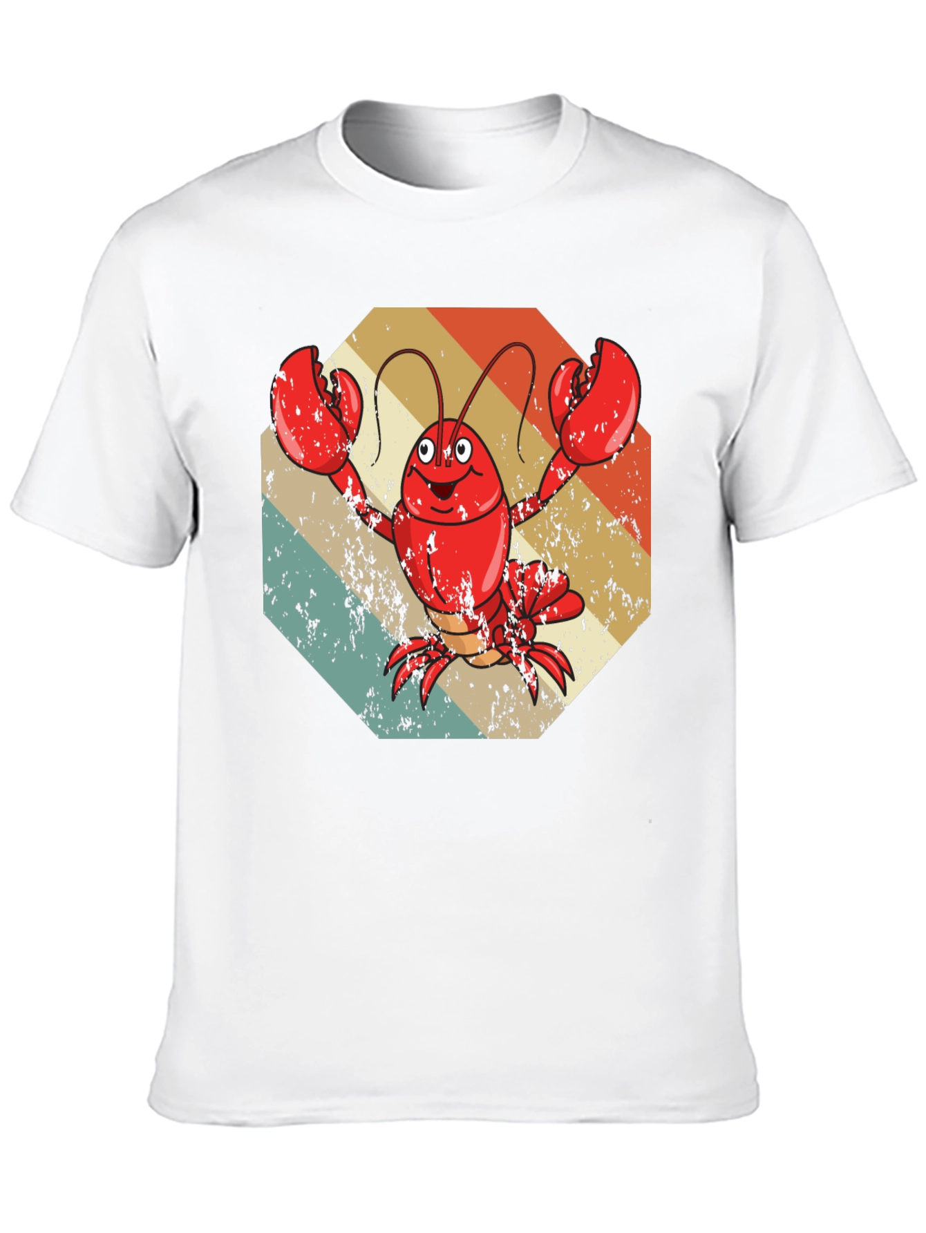 Retro Lobster Graphic Tee - Quirky Cartoon Design