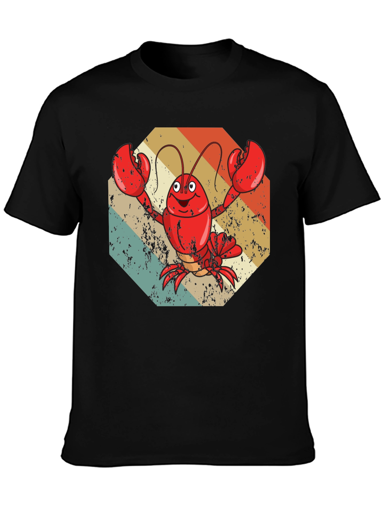 Retro Lobster Graphic Tee - Quirky Cartoon Design